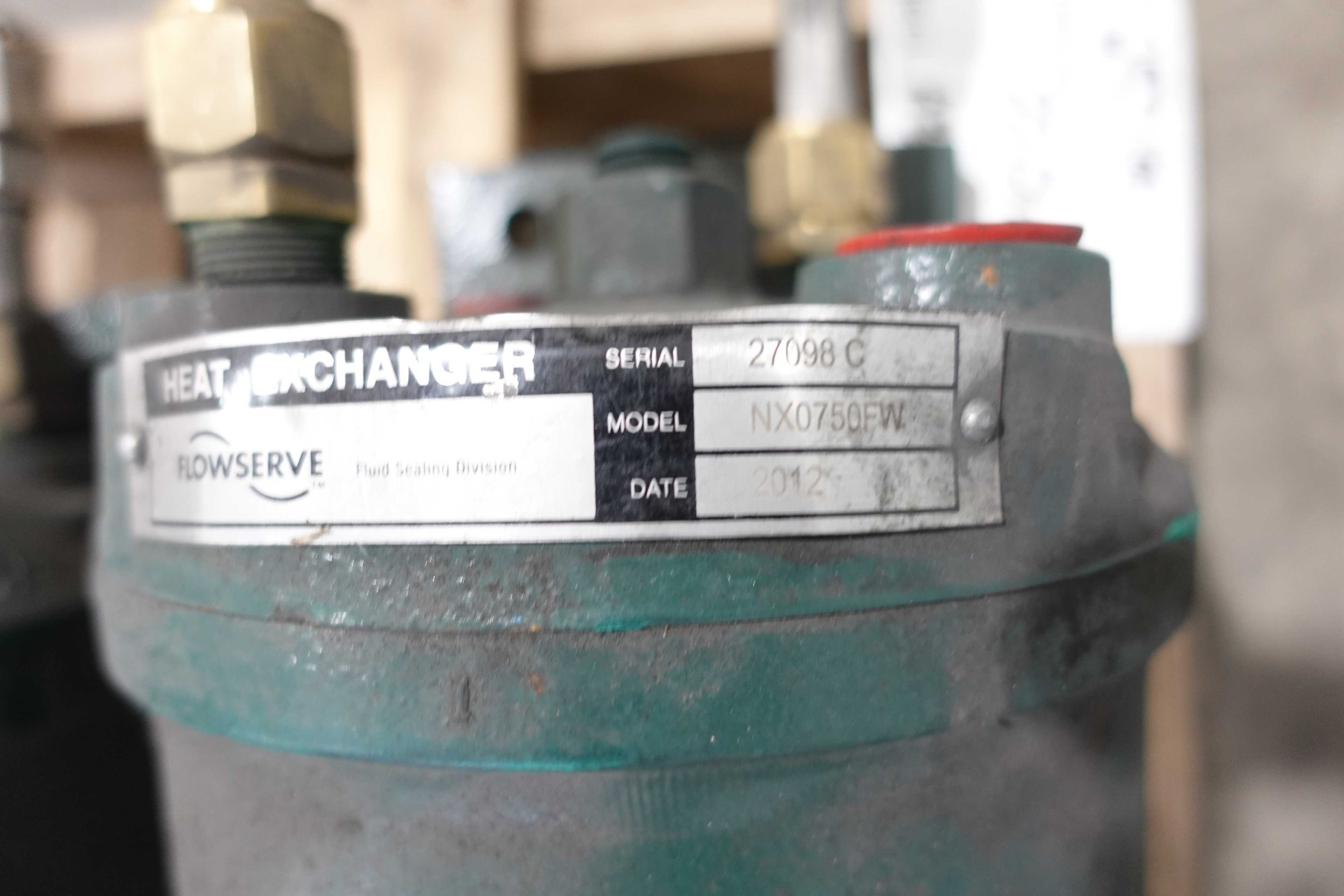 LOT OF 2 FLOWSERVE NXO750FW SHELL AND TUBE HEAT EXCHANGERS - SHELL & TUBE HEAT EXCHANGER