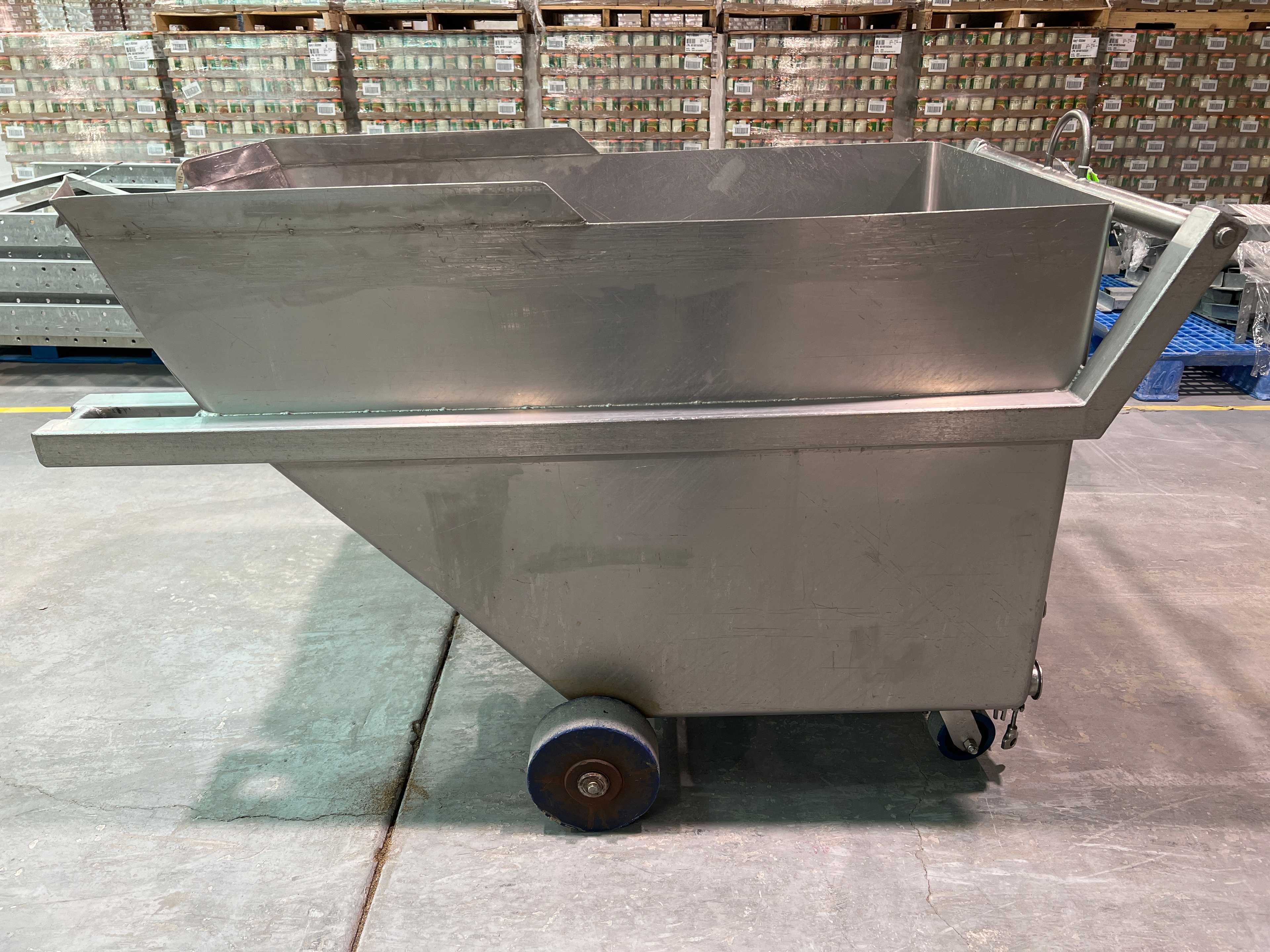 Stainless Steel Dump Cart Hopper - ROLLING CARTS