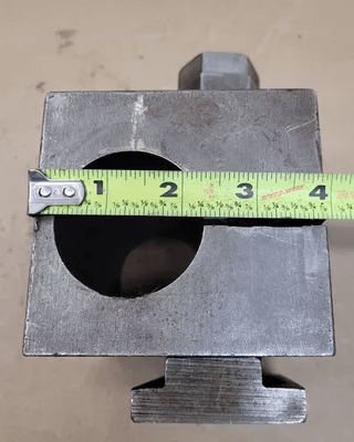 2IN BORING BAR HOLDER: HEIGHT 6-1/2”, WIDTH 4”, LENGTH 5-3/8”, BORE 2” - MACHINE TOOLING