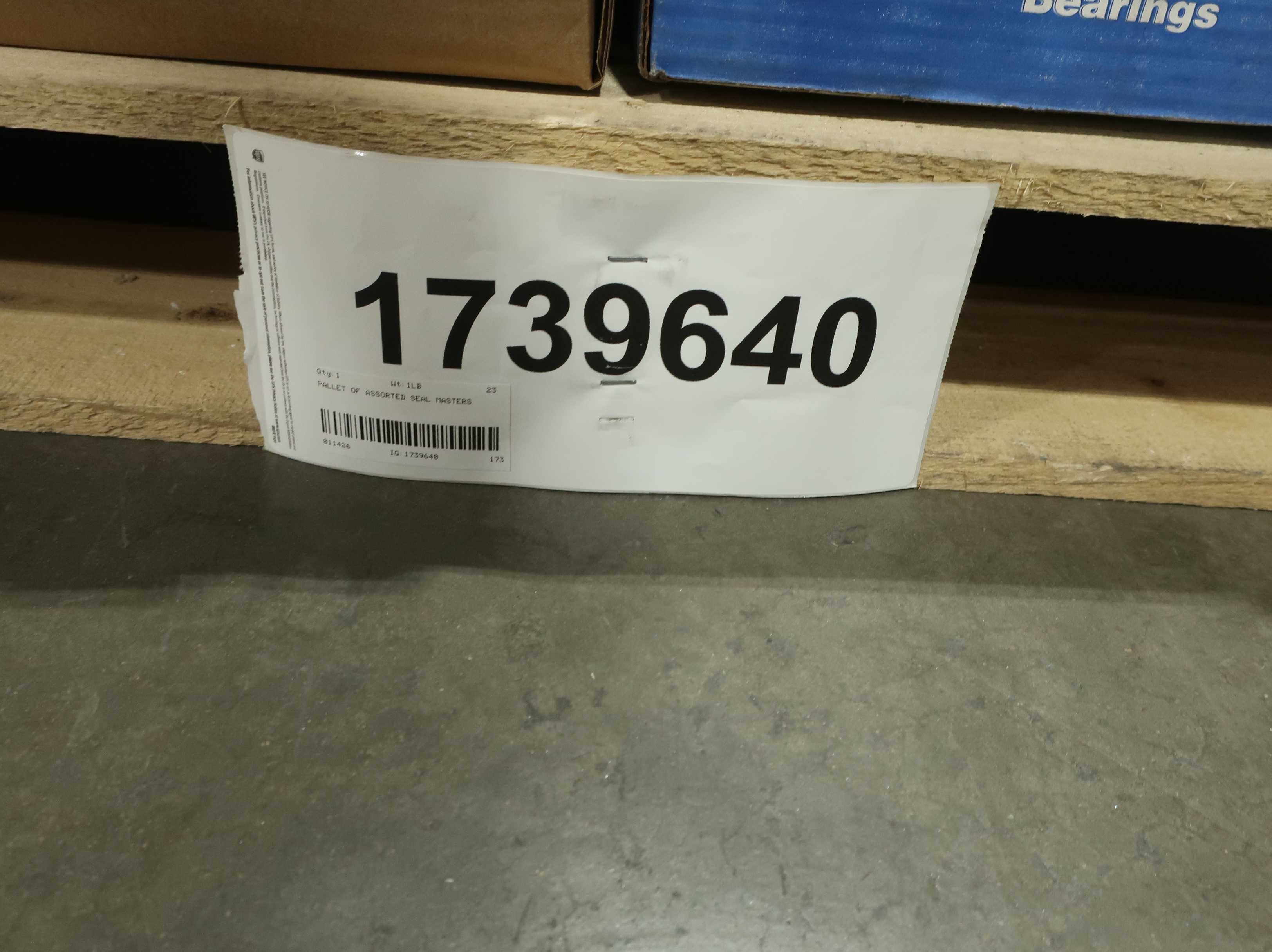 SKU 1739640 - PALLET OF ASSORTED SEAL MASTERS - BEARINGS