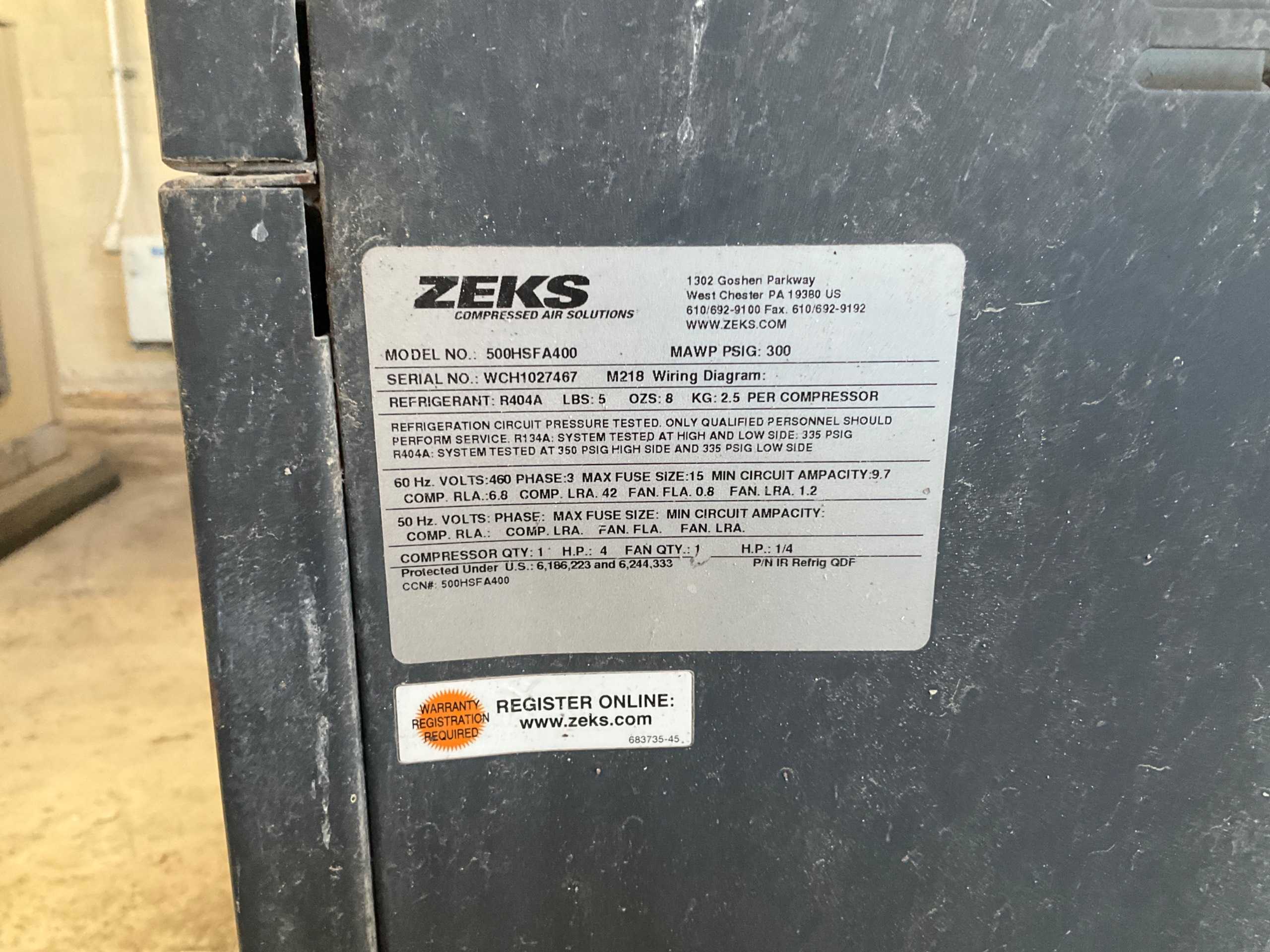 ZEKS 500HSFA400 AIR DRYER - AIR DRYERS