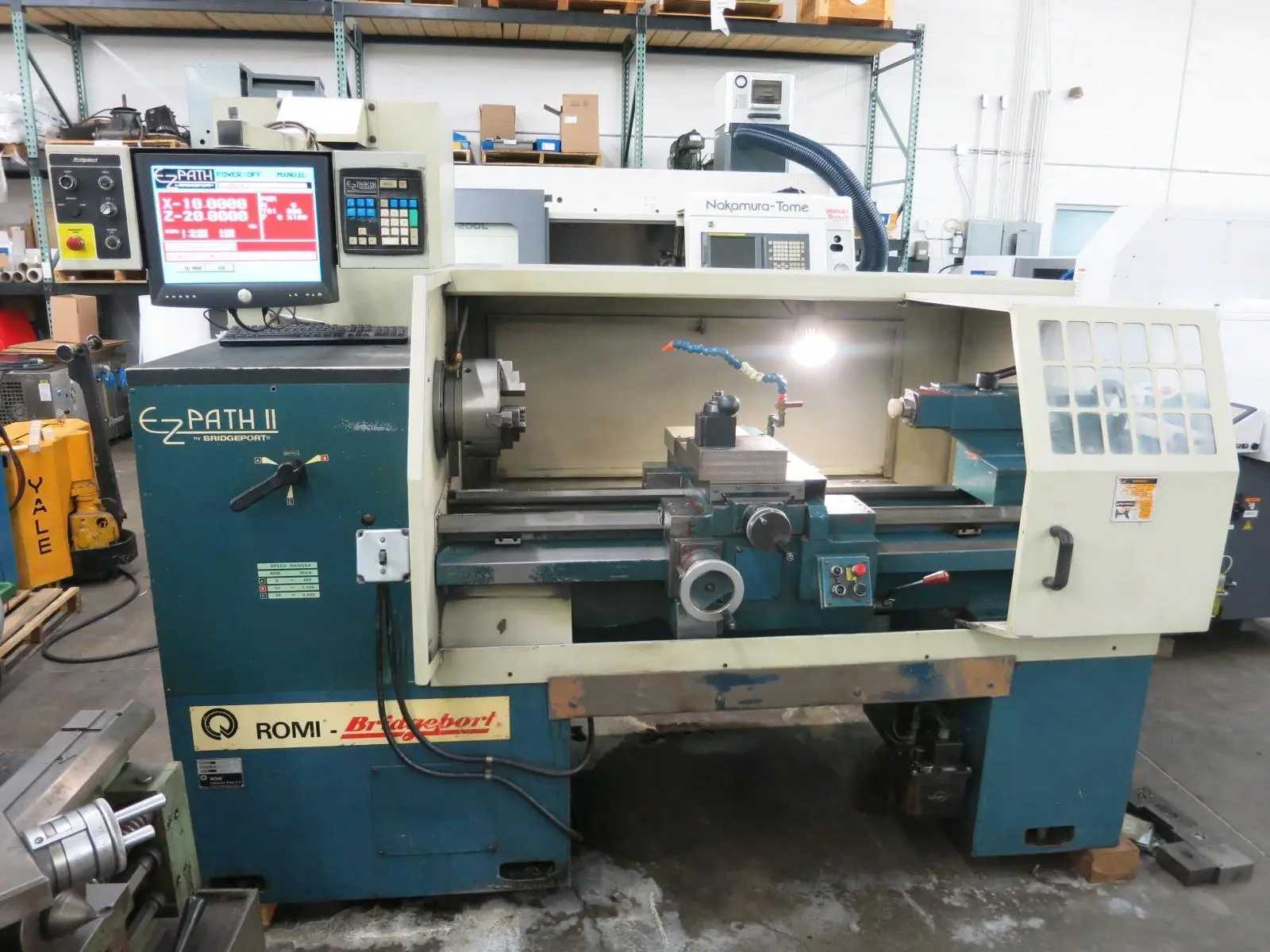 BRIDGEPORT EZ PATH II CNC LATHE 20" SWING 40" CENTERS 10 HP 3500 RPM - 220V 3 PHASE - CNC LATHES