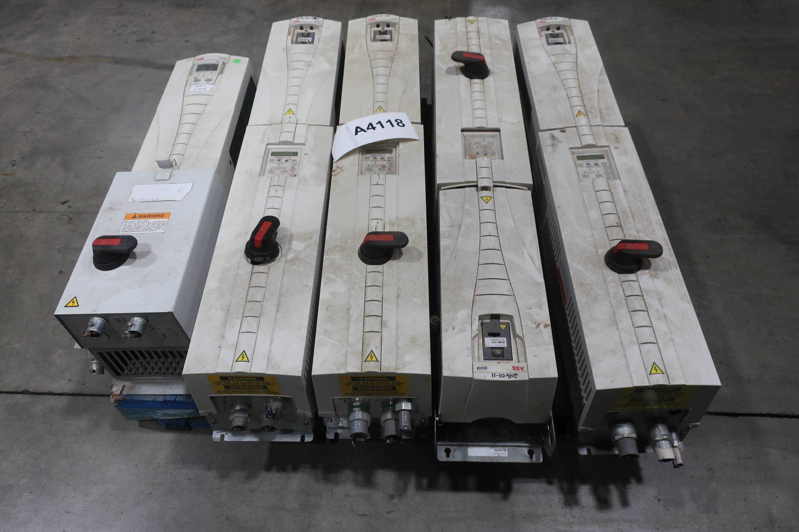 LOT OF 5 ABB DRIVES - MOTOR DRIVES