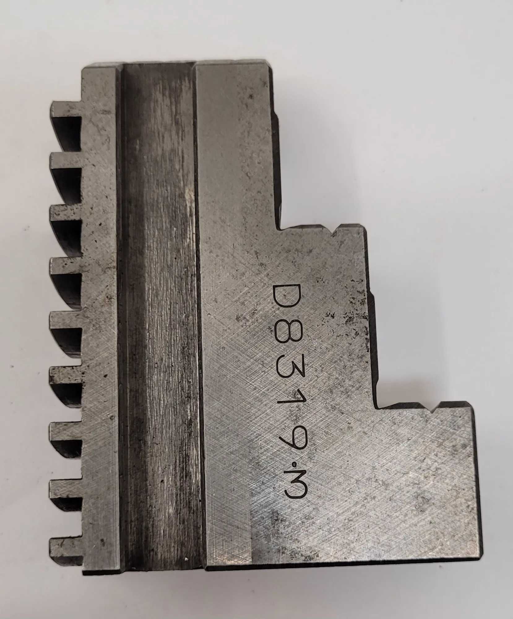 D8319 LATHE CHUCK JAWS, SET OF 3, 3-3/8"H X 7/8"W X 2-1/2"D, 1/8" TOOTH GAP - MACHINE TOOLING