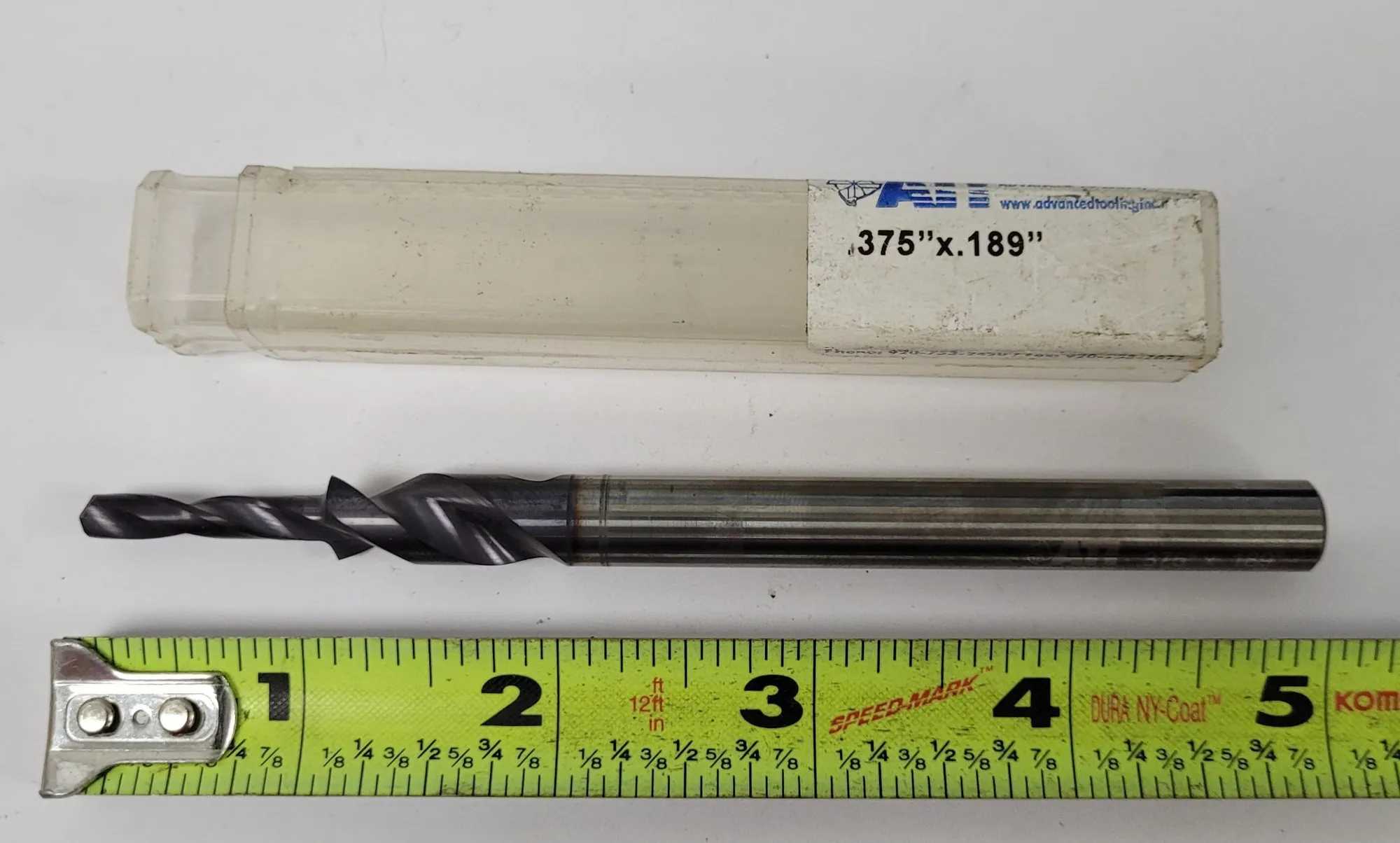ADVANCED TOOLING INC 0.375" X 0.189" DRILL - MACHINE TOOLING