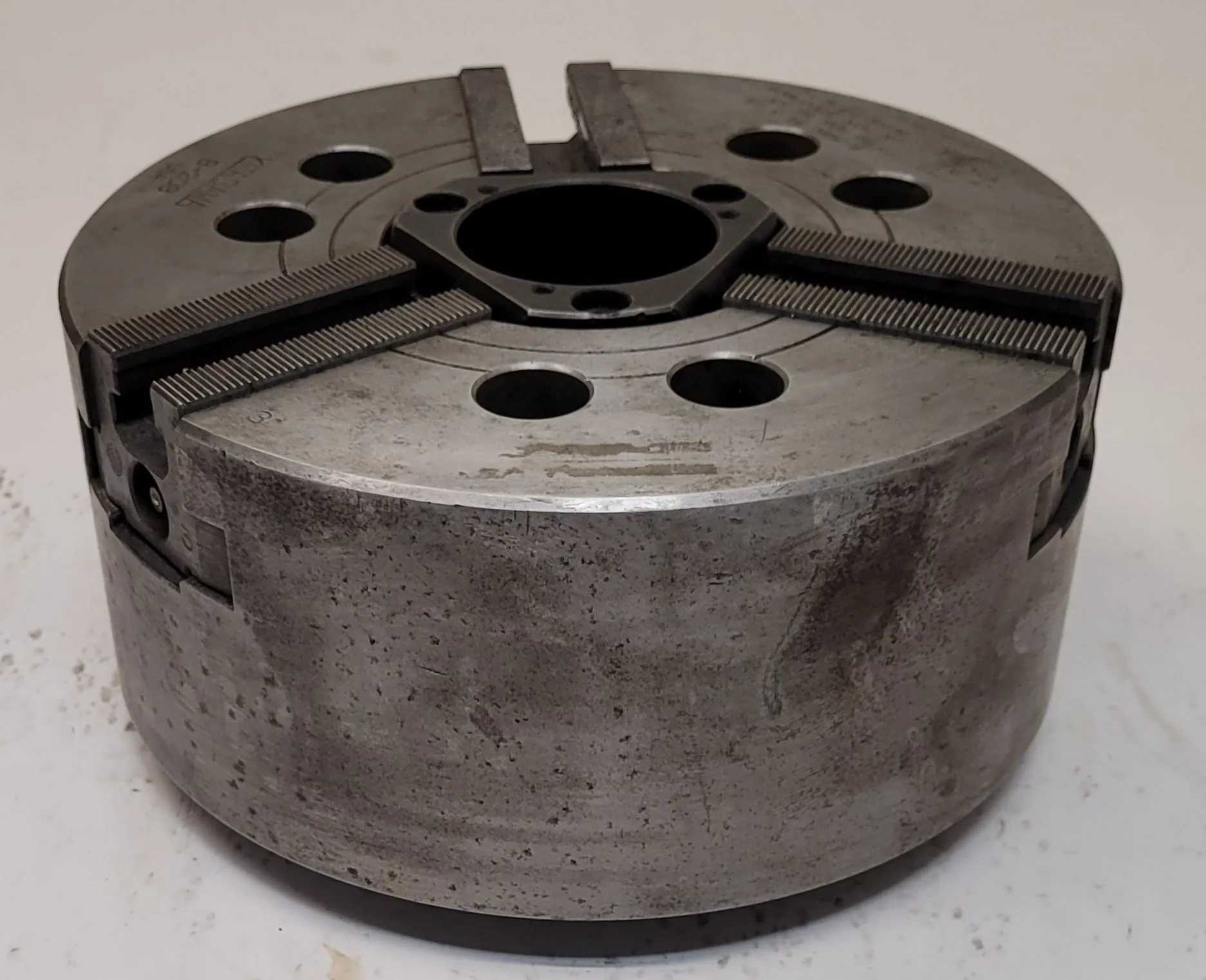 KITAGAWA B-208 3 JAW OPEN CENTRE POWER LATHE CHUCK - 8.25IN DIAMETER, 52MM THROUGH-HOLE - MACHINE TOOLING