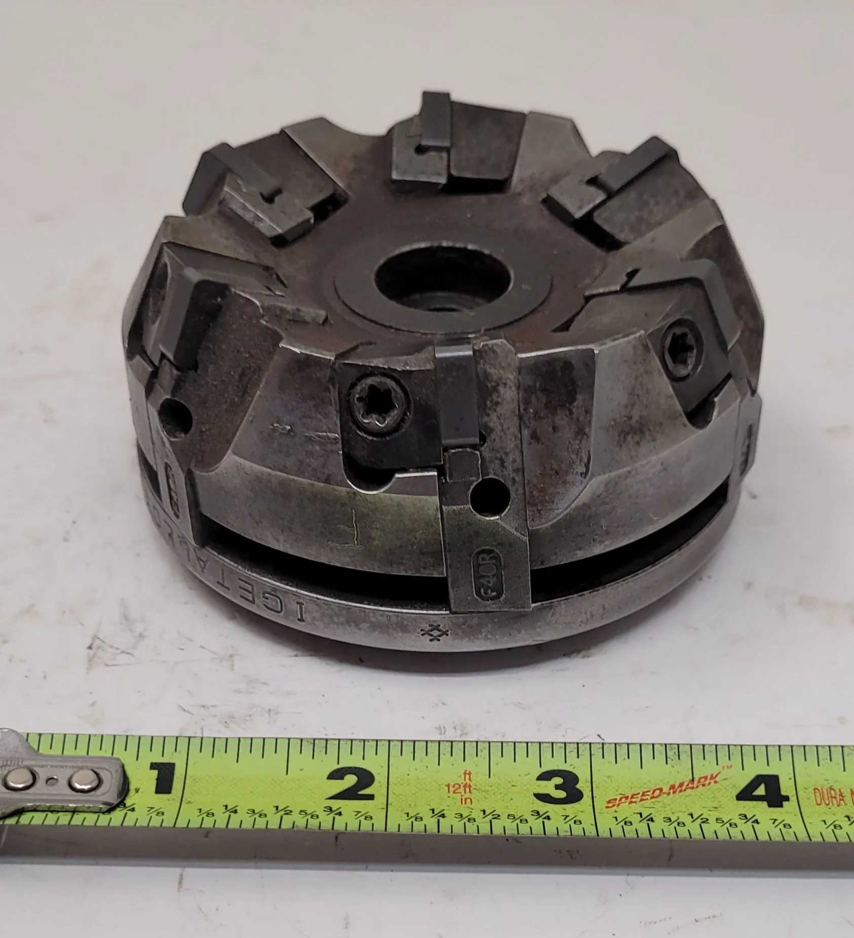 I GET ALLOY DNF80R 808 INDEXABLE INSERT FACE MILL (3.5" CUTTER DIAMETER, 6 INSERT SLOTS) - MACHINE TOOLING