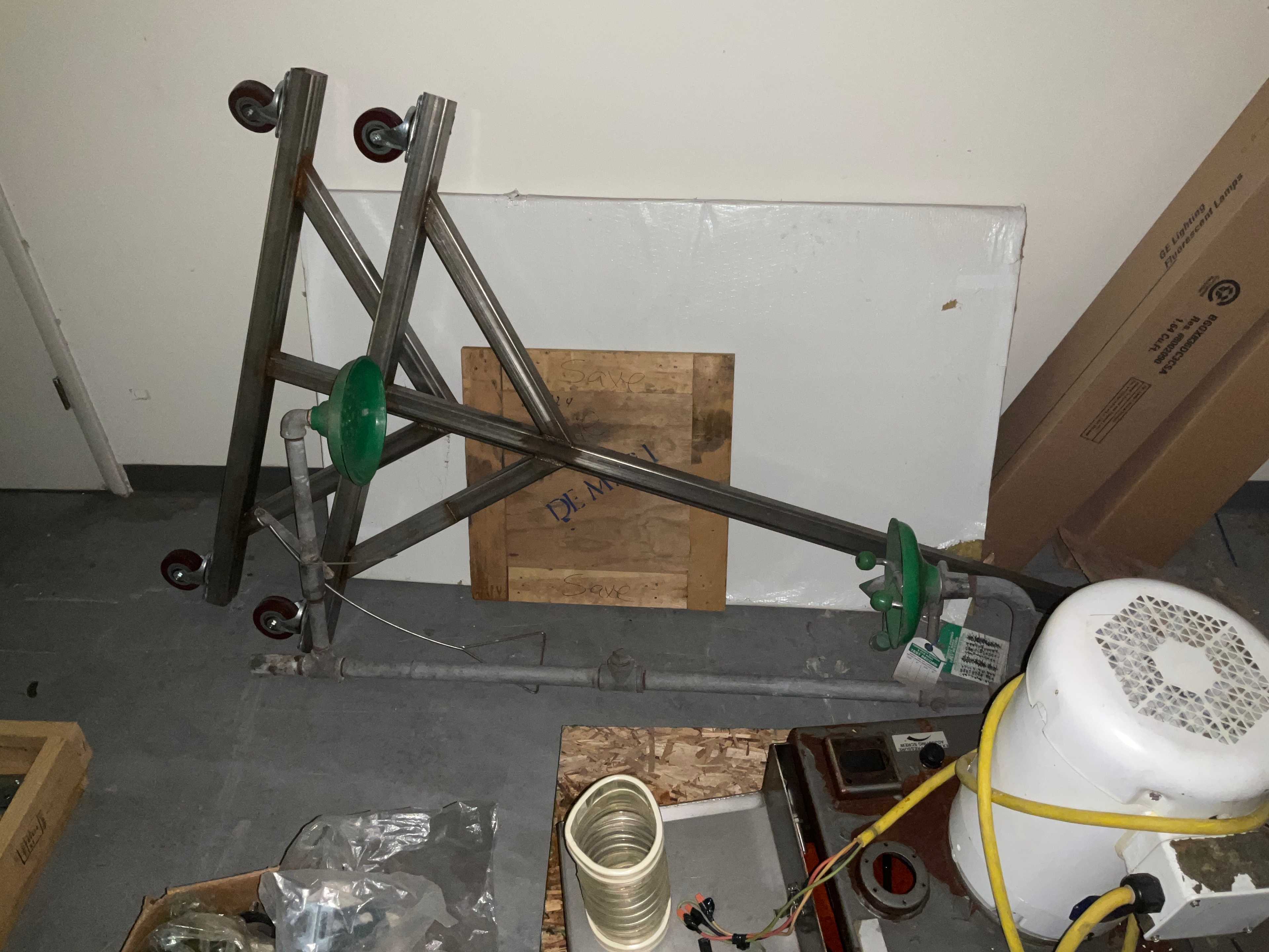 Assortment of Tubing, Augers, Insulation, Conveyor Belts, Ceiling Panels and Safety Wash Station - INDUSTRIAL PARTS