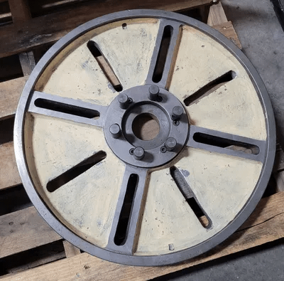 D1-6 LATHE FACE PLATE – 22” OVERALL DIAMETER, 2-1/2” THROUGH HOLE, D1-6 MOUNT, 6 PINS - MACHINE TOOLING
