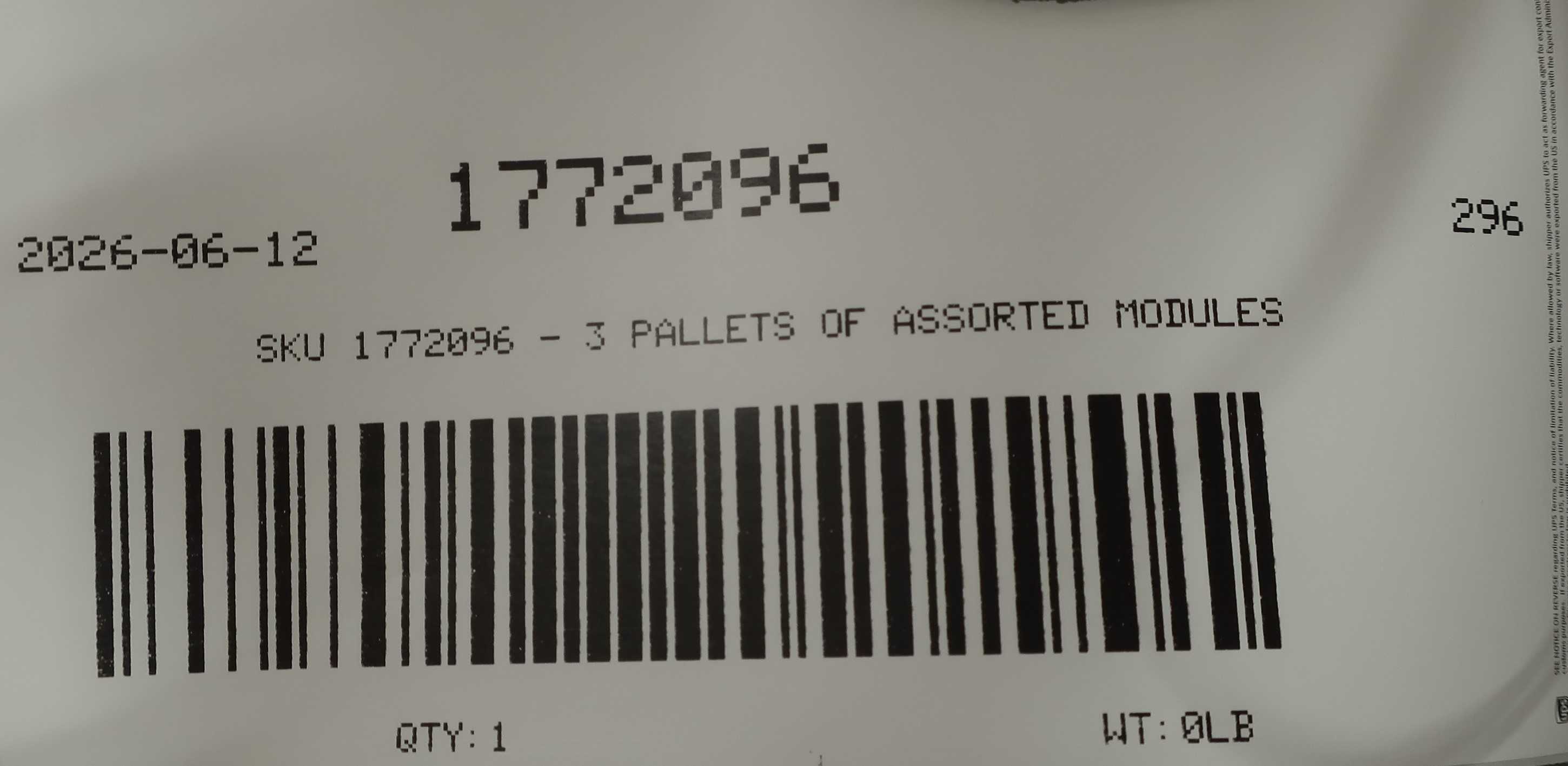 SKU 1772096 - 3 PALLETS OF ASSORTED MODULES - AUTOMATION & CONTROLS
