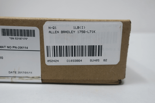 SKU 1033864 - GENUINE ALLEN BRADLEY 1756-L71K CONTROLLOGIX 2MB CONTROLLER MODULE SER B - PLC MODULES