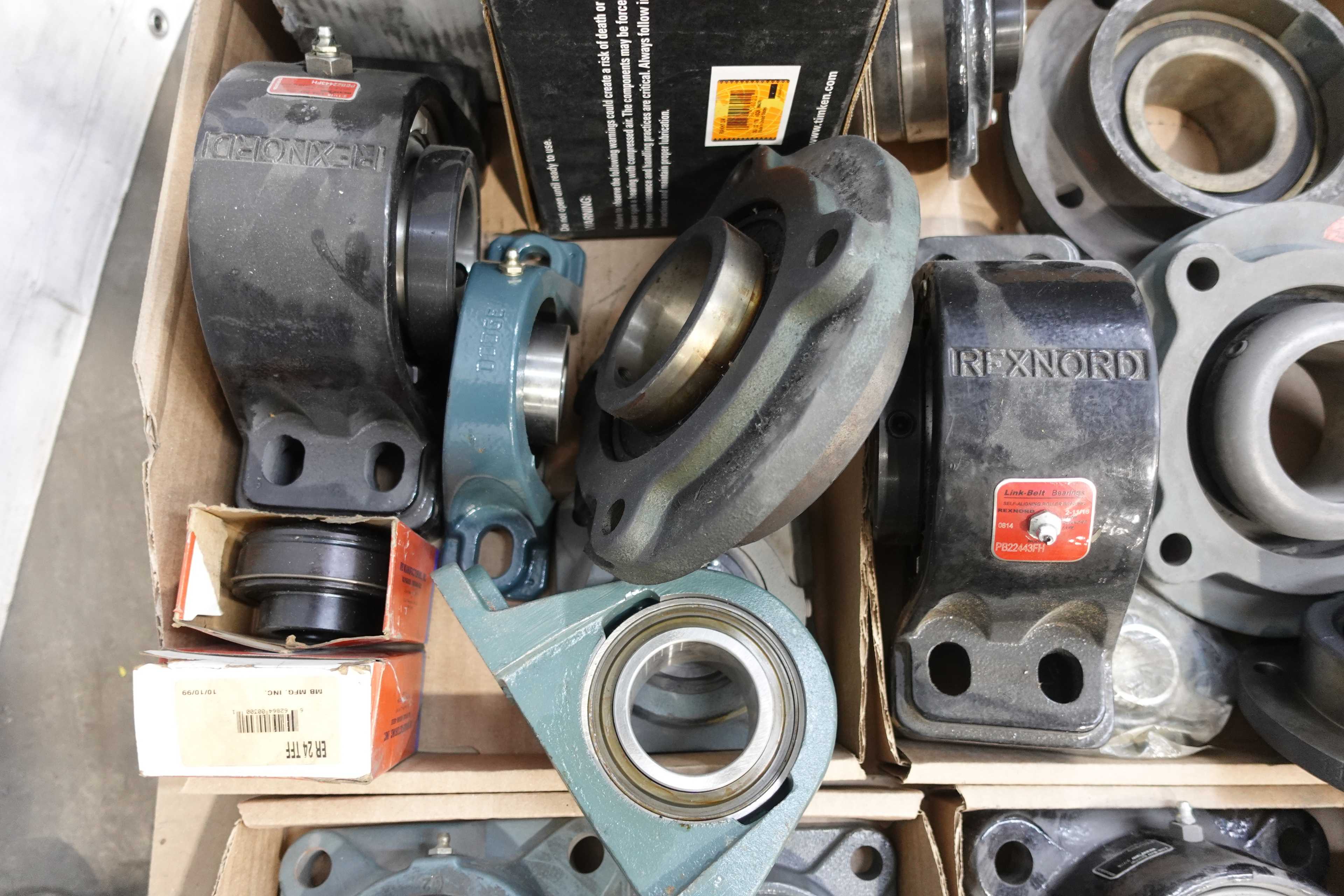 SKU 1748135 - PALLET OF ASSORTED PILLOW BLOCK, MOUNTED, INSERT, AND FLANGE BEARINGS - BEARINGS