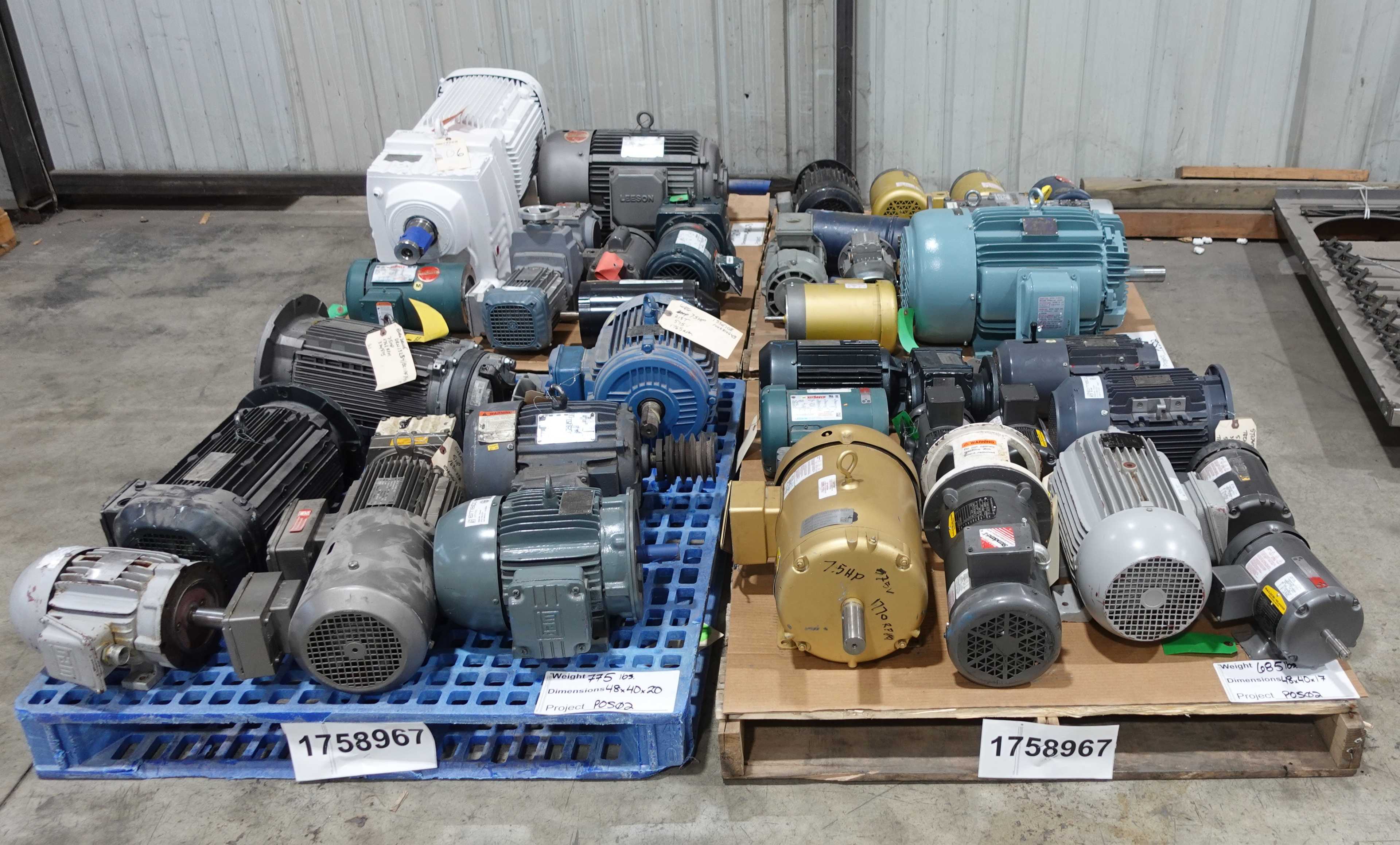 SKU 1758967 - 4 PALLETS OF ASSORTED 575V AC MOTORS - AC MOTOR