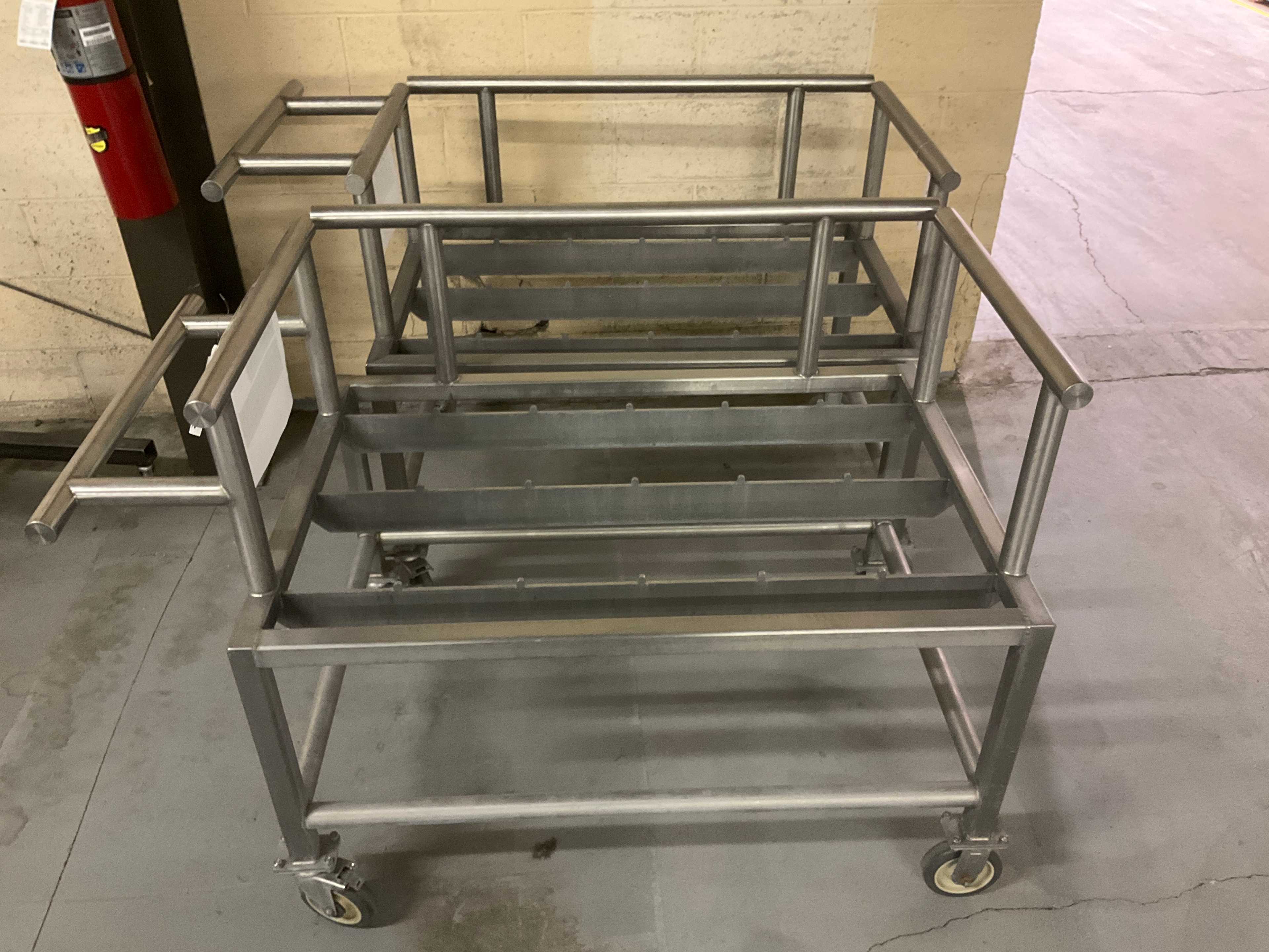 Lot of 2 Stainless Steel Carts - ROLLING CART