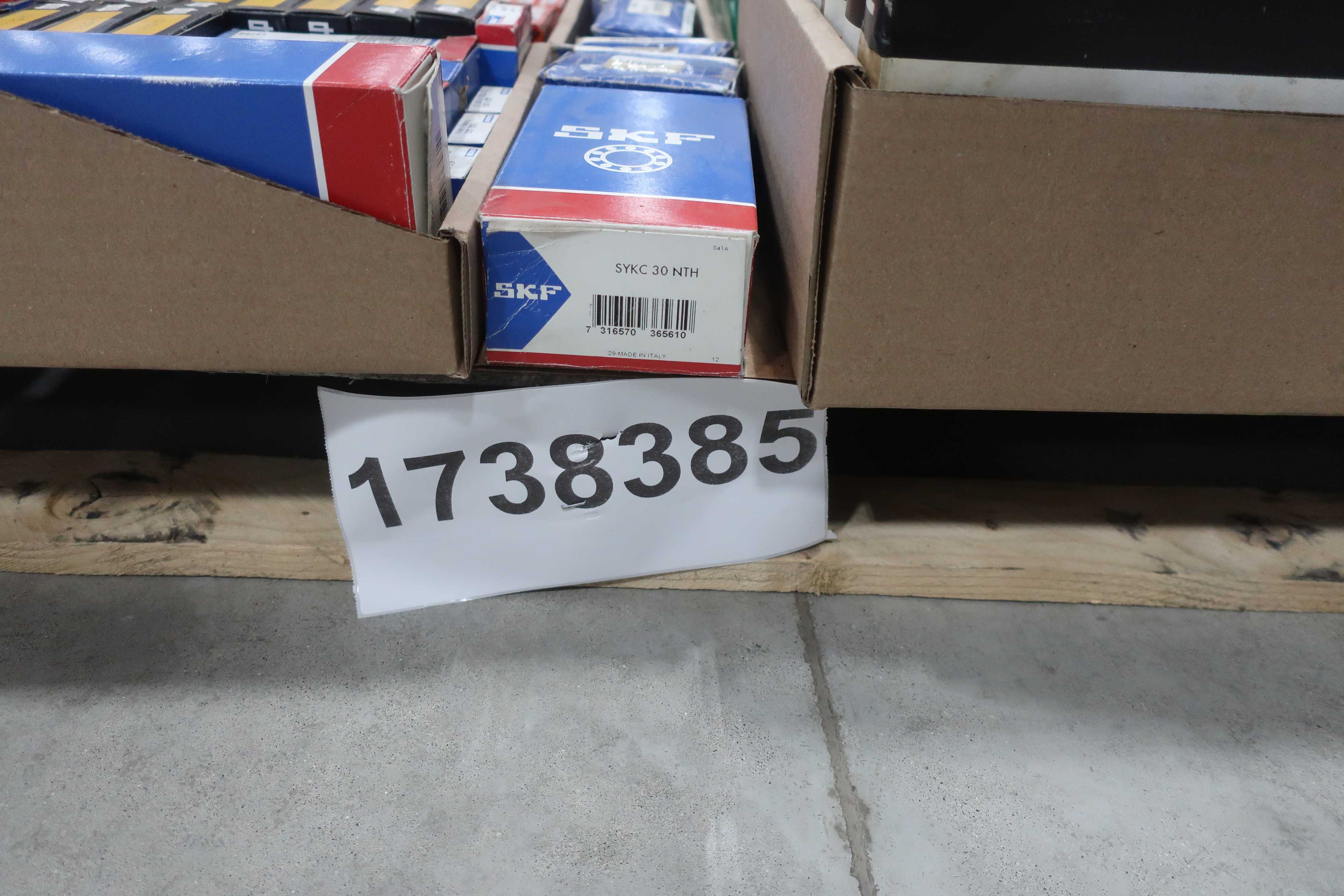 SKU 1738385 - PALLET OF ASSORTED BEARINGS, RHP, SKF, TIMKEN, IKO, MCGILL, NACHI, FAG, SNR, INA - BEARINGS