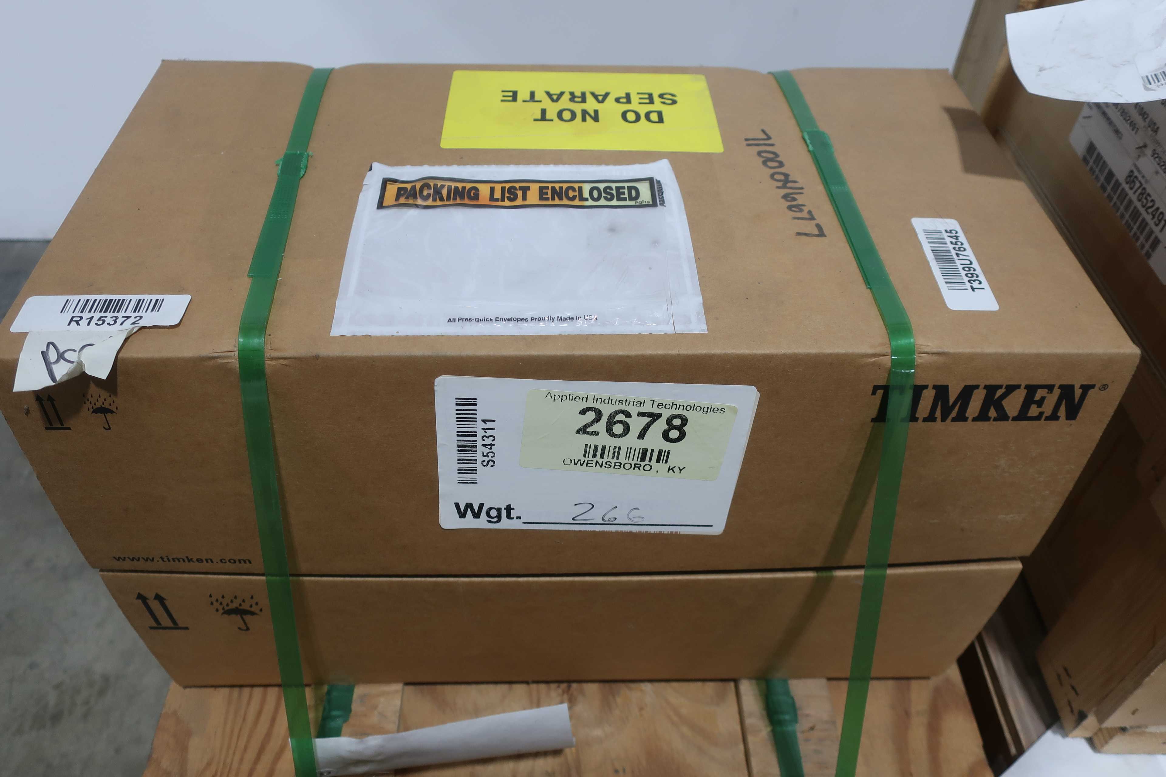 SKU 1749115 - PALLET OF ASSORTED TIMKEN ROLLER BEARINGS AND PILLOW BLOCK HOUSING - BEARINGS
