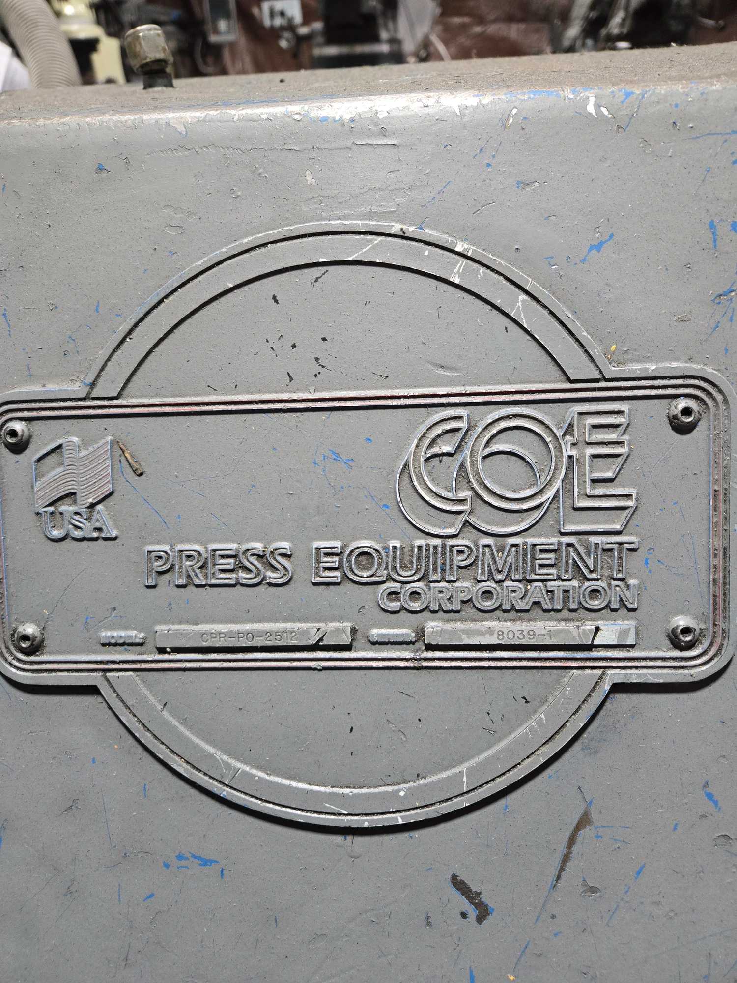 COE PRESS EQUIPMENT CPR-PO-2512 PULL OFF COIL REEL, 2500 LB. CAPACITY, 12" COIL WIDTH - COIL STRAIGHTENERS