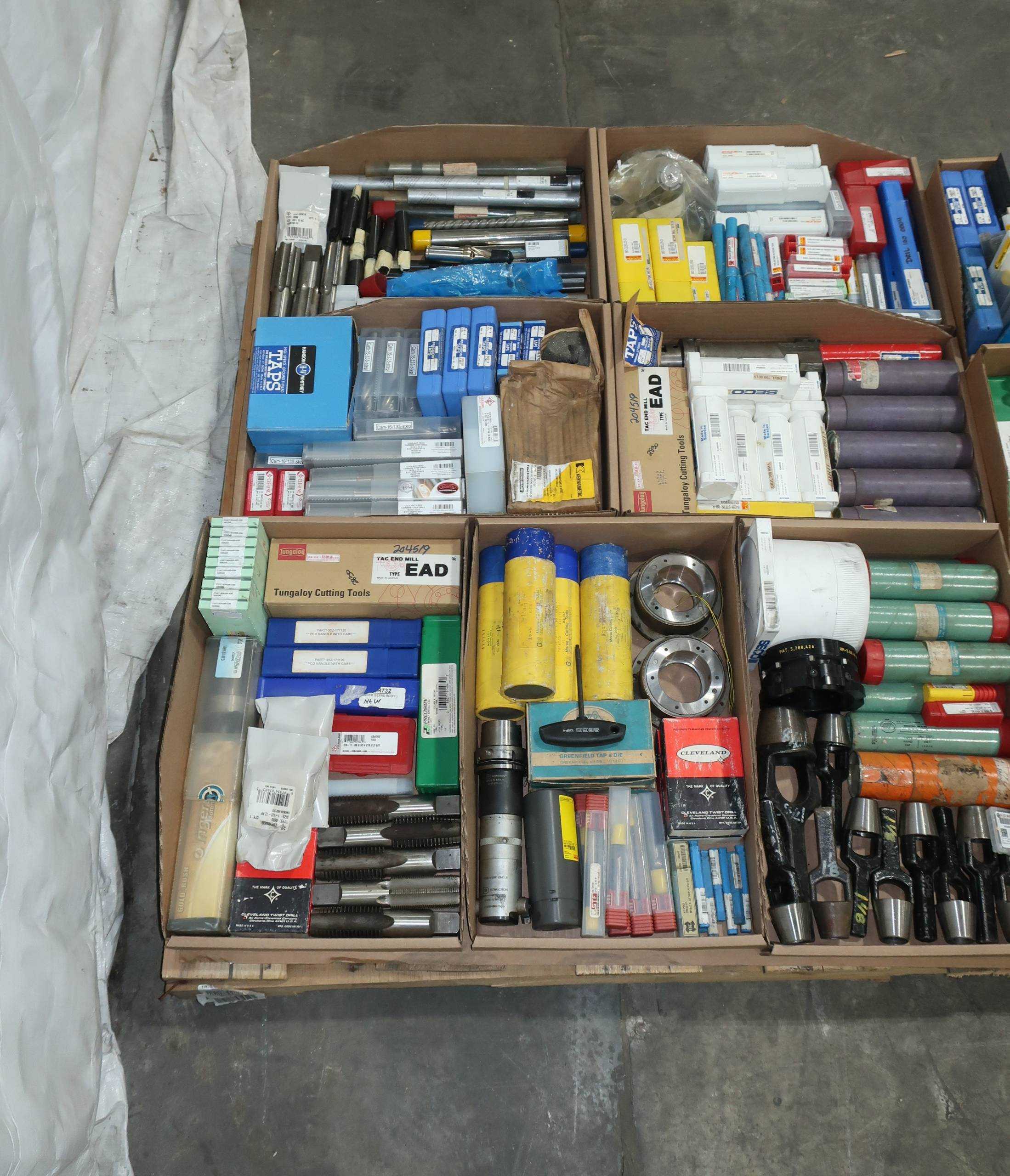 SKU 1750728 - PALLET OF ASSORTED METALWORKING TOOLING - MACHINE TOOLING