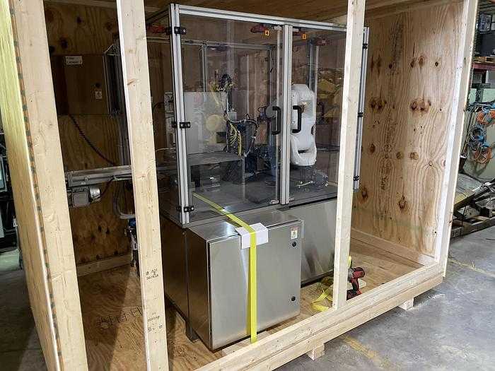 2015 FANUC LR MATE 200ID LABELING CELL, 7KG PAYLOAD, 717MM REACH, R30IB MATE CONTROLLER - ARTICULATED ROBOTS