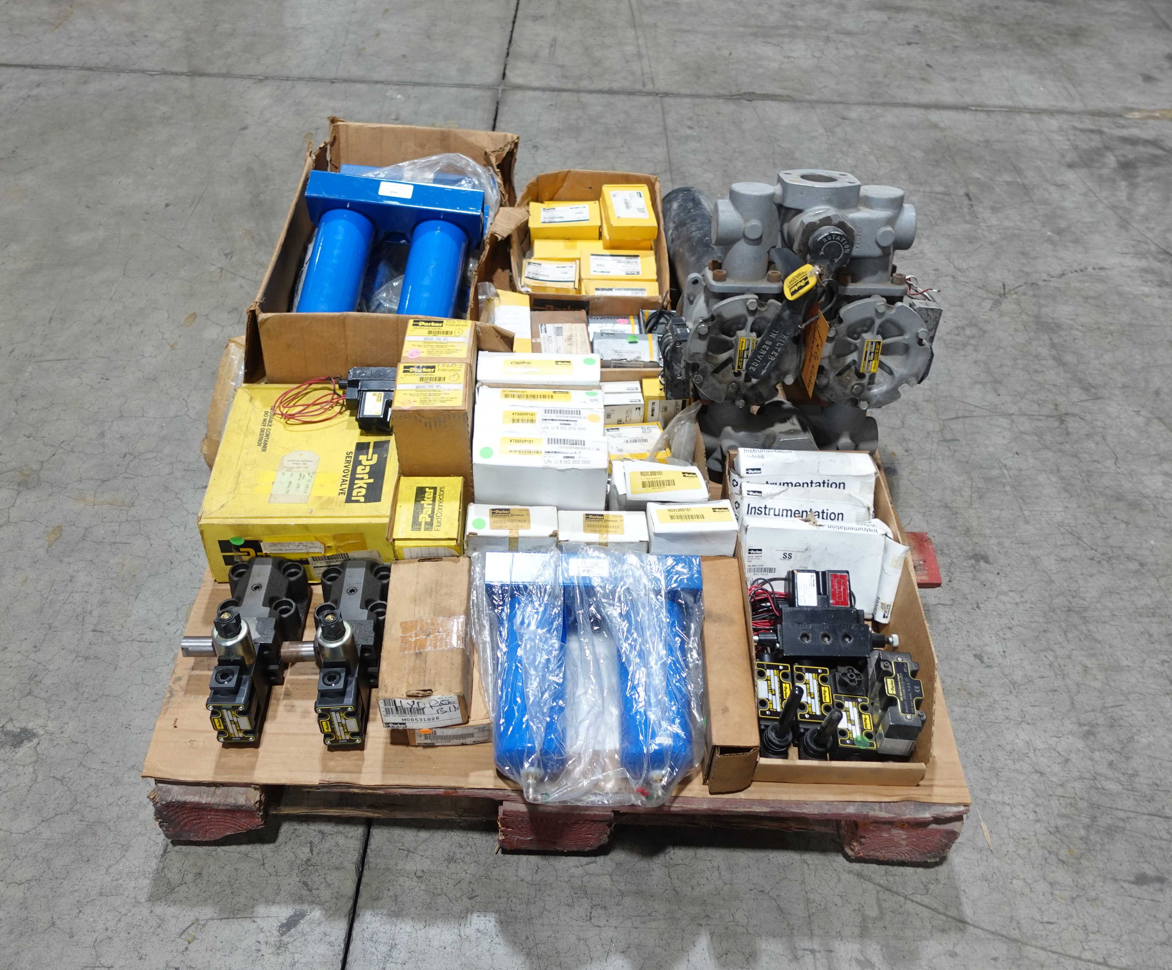 PALLET OF ASSORTED PARKER REPLACEMENT PARTS