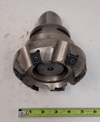 INGERSOLL SN6N-04R01 FACE MILL W/ 6 INSERTS AND CAPTO C8 TOOL HOLDER, 4.69" CUTTING DIAMETER - MACHINE TOOLING