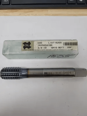 OSG TAP AND DIE 1625034100 THREAD FORMING TAP 3/4"-10 BOTTOMING 4.920" OAL - MACHINE TOOLING