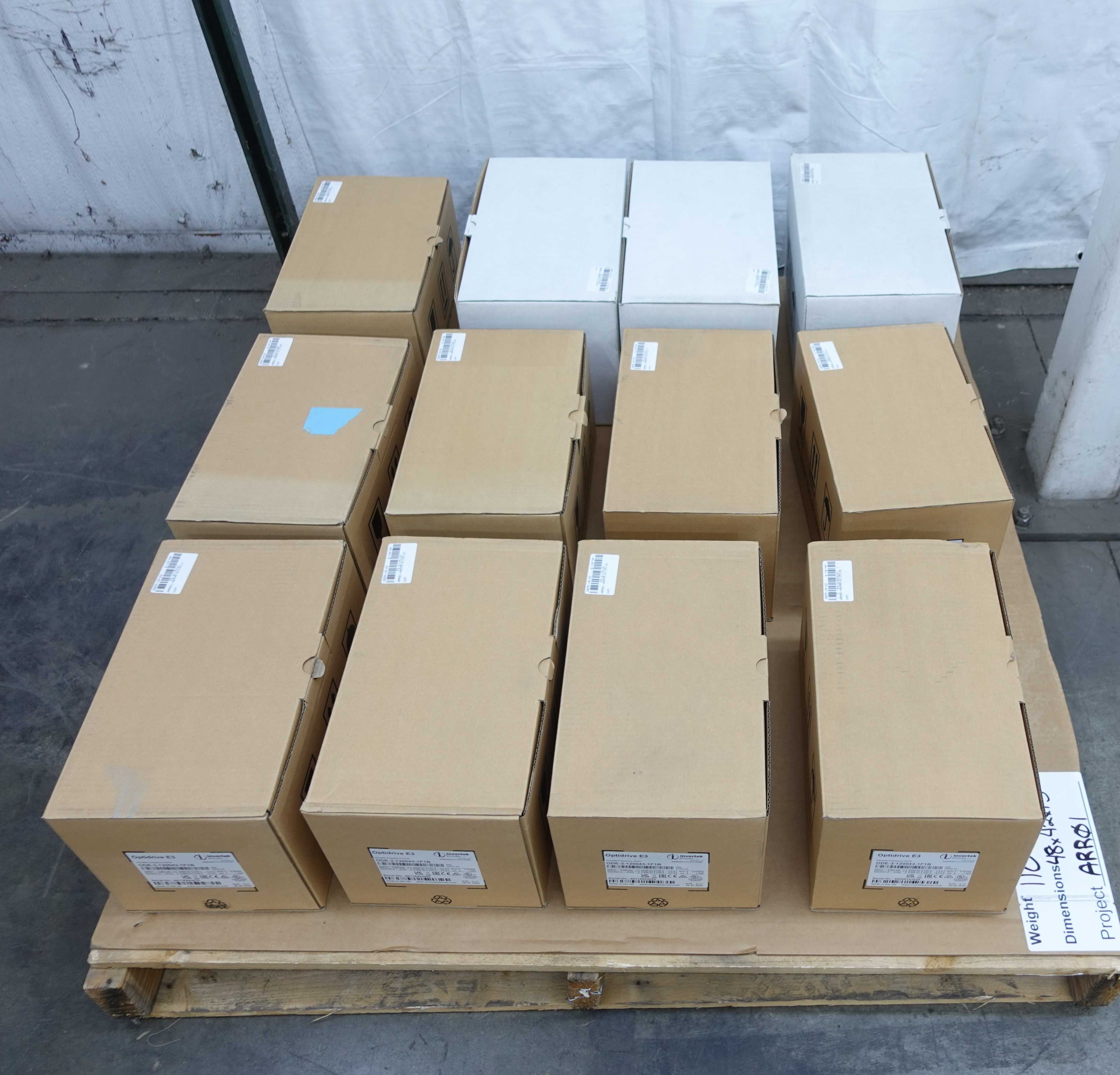 SKU 1726449 - PALLET OF INVERTEK DRIVES, ODE-3-120043-1F1B (X9), ODE-2-12005-1H01X (X3) - MOTOR DRIVES