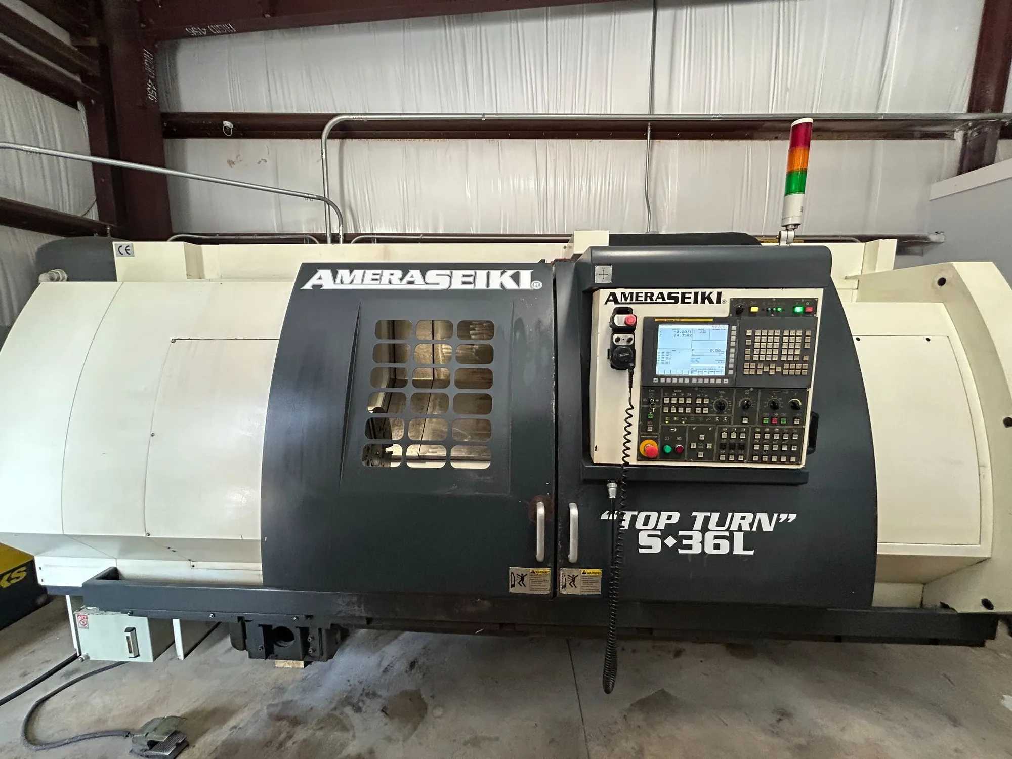 2018 AMERA SEIKI S-36L CNC LATHE 35HP, 19.6" DIA, 1200 RPM - 220V 3 PHASE - CNC LATHES
