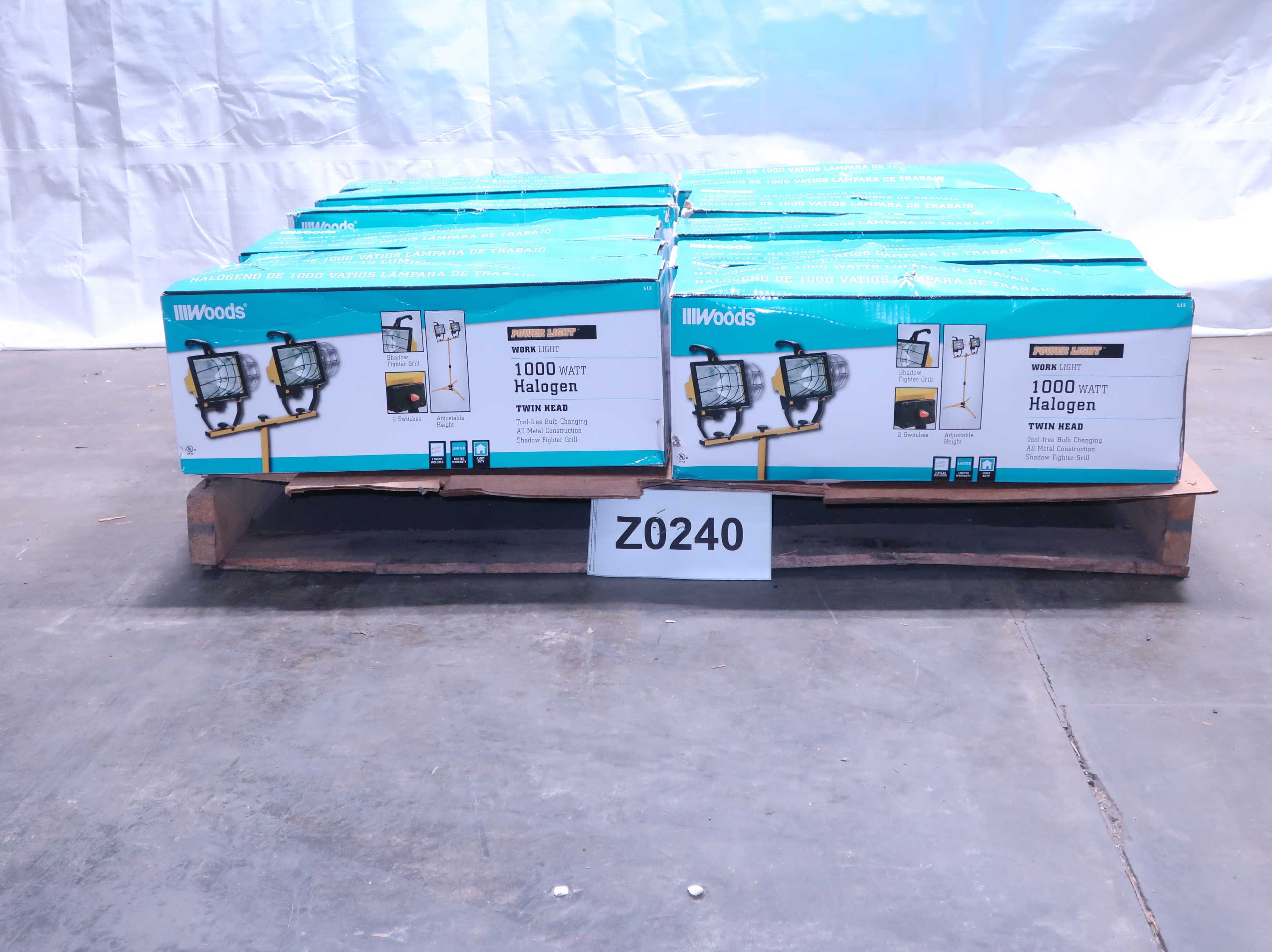 PALLET OF HALOGEN WORK LIGHTS - LIGHTING