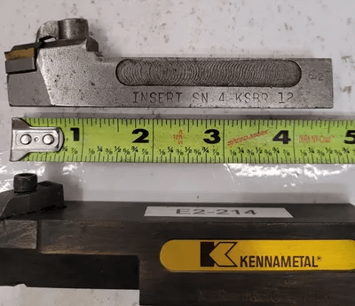KENNAMETAL TOOL HOLDERS LOT OF 2: 0.750" KSBR12 (4.5" OAL) & 1" NER-163C NI6 (5" OAL) - MACHINE TOOLING