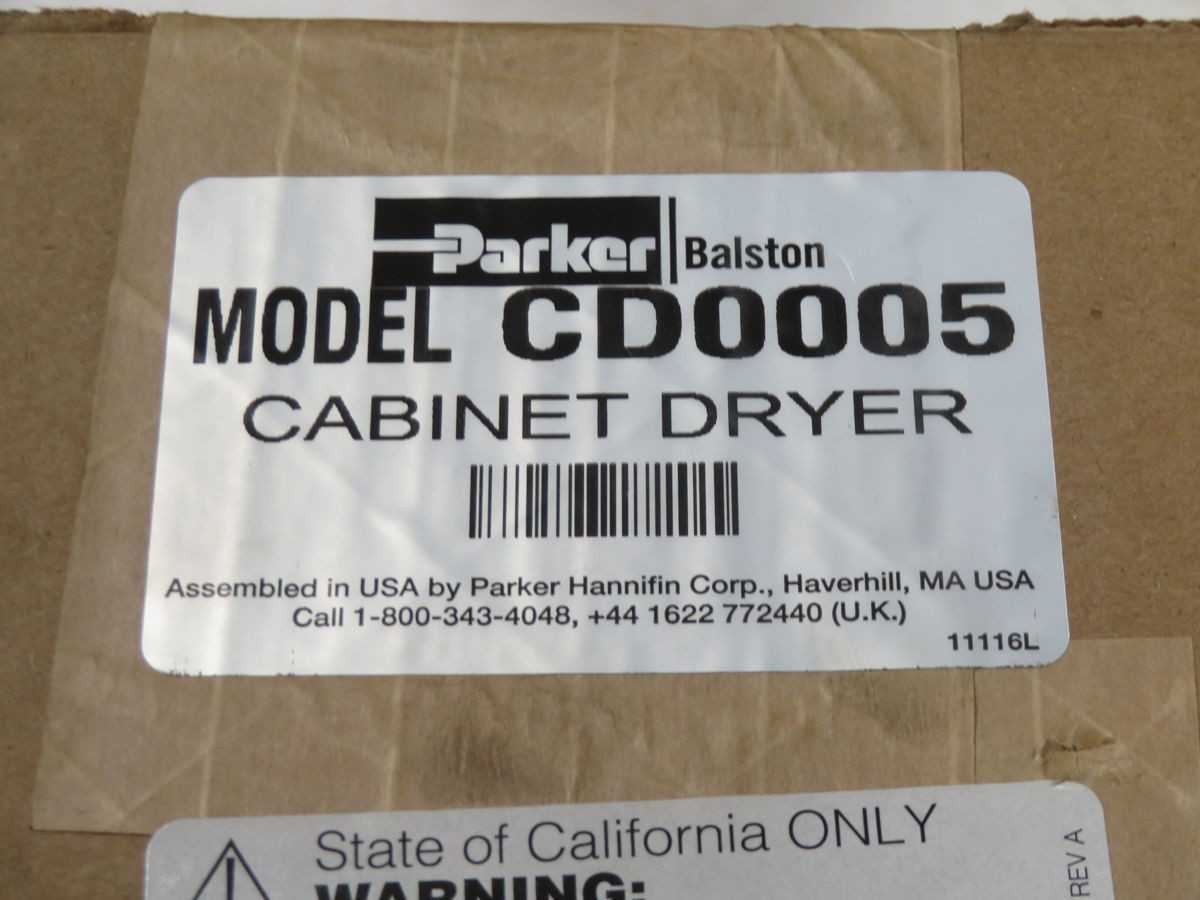 PARKER CD0005 MEMBRANE COMPRESSED AIR DRYER T269584 - COMPRESSED AIR TREATMENT