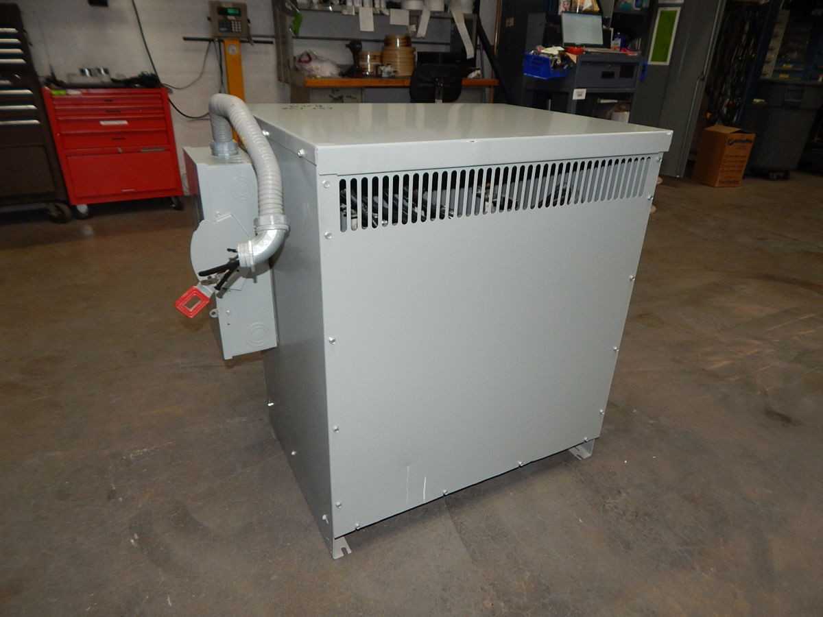 GE 9T83B3384 TRANSFORMER, 75 KVA, 480V PRI, 208Y/120V SEC, 3PH, 60 HZ, 220C INS, 150C RISE - DRY TRANSFORMERS