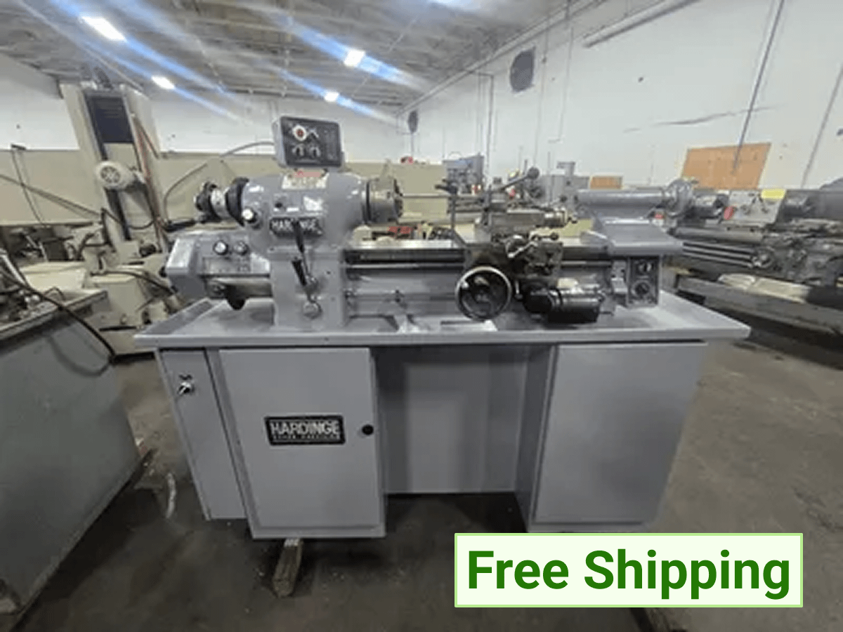 HARDINGE HLV-H-EM TOOL ROOM LATHE, 11" SWING, 18" CENTERS, 3000 RPM MAX. - MANUAL LATHES