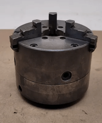 BUCK 1434 - 4IN 3 JAW CHUCK (DIAMETER: 4", JAWS: 3, CENTER HOLE: 1") - MACHINE TOOLING