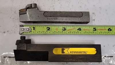 KENNAMETAL TOOL HOLDERS LOT OF 2: 0.750" KSBR12 (4.5" OAL) & 1" NER-163C NI6 (5" OAL) - MACHINE TOOLING