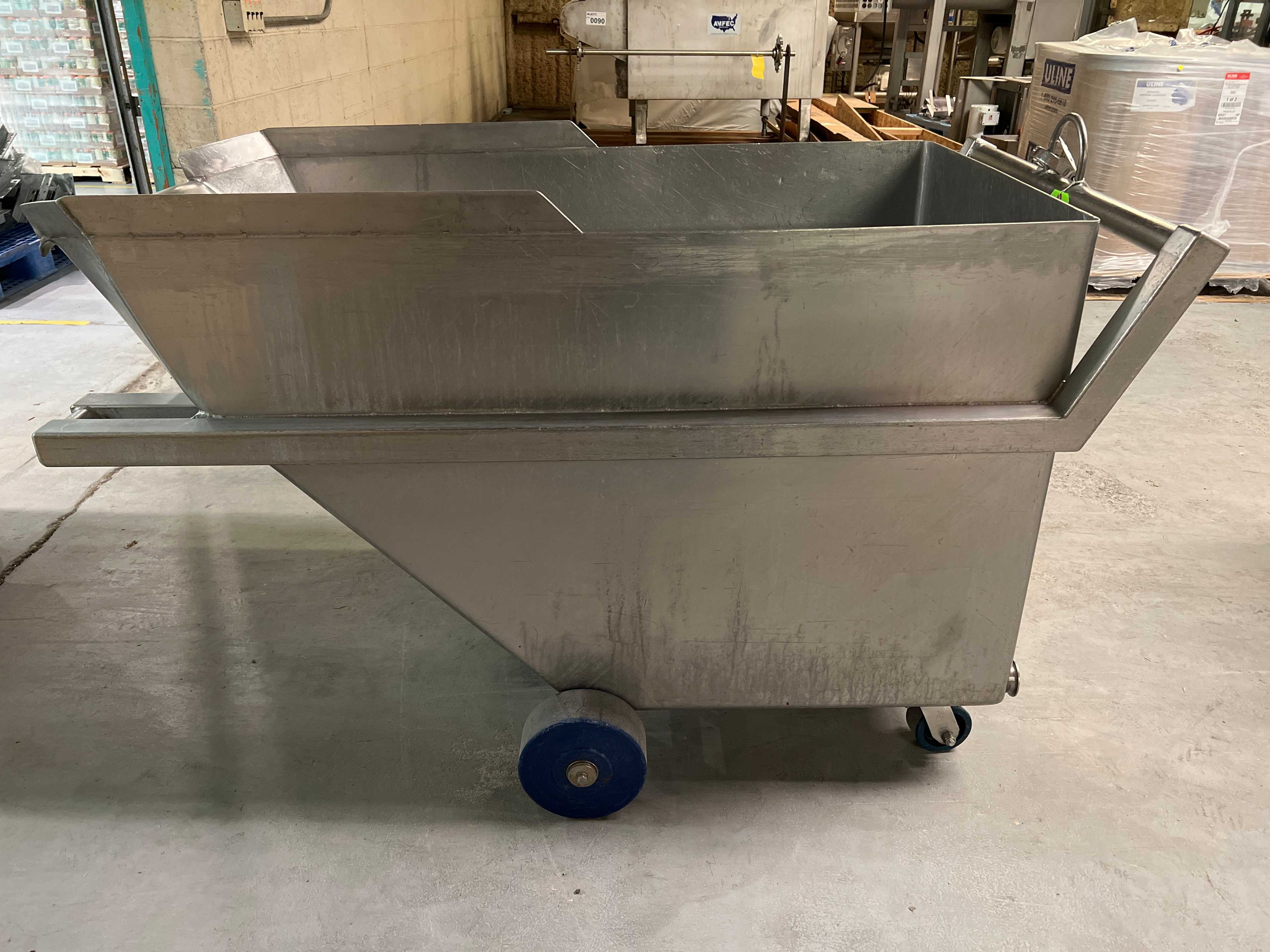 Stainless Steel Dump Cart Hopper - ROLLING CARTS