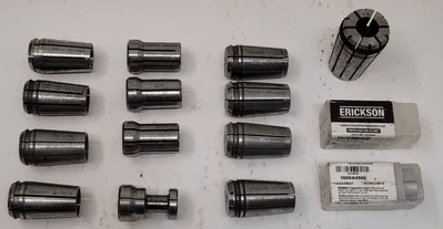 ERICKSON COLLETS SET – 15 PIECE – VARIOUS SIZE/TYPES - MACHINE TOOLING