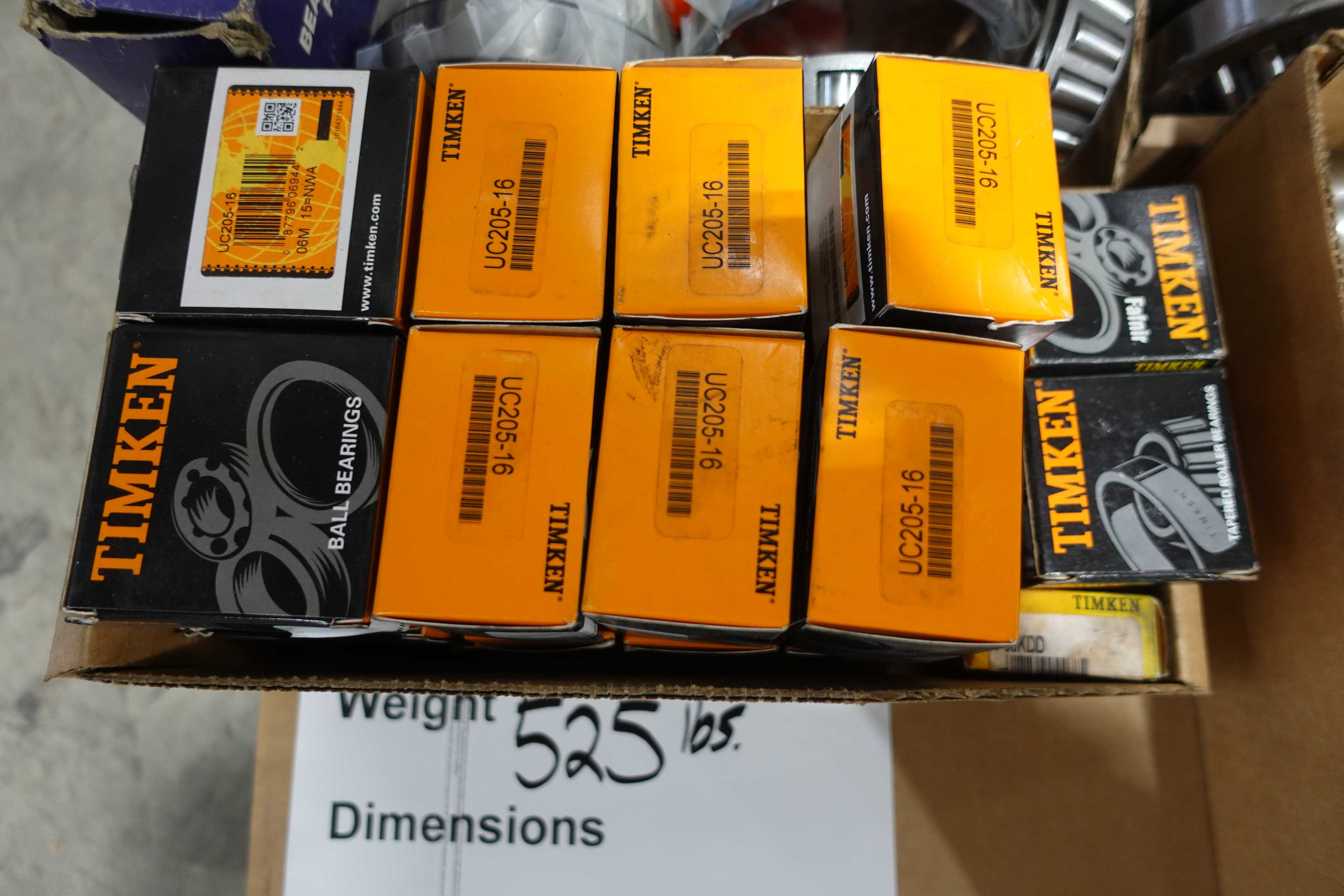 SKU 1749010 - PALLET OF ASSORTED BEARINGS, ROLLER, TAPERED, BALL, INSERT, NEEDLE, CAM FOLLOWERS - BEARINGS