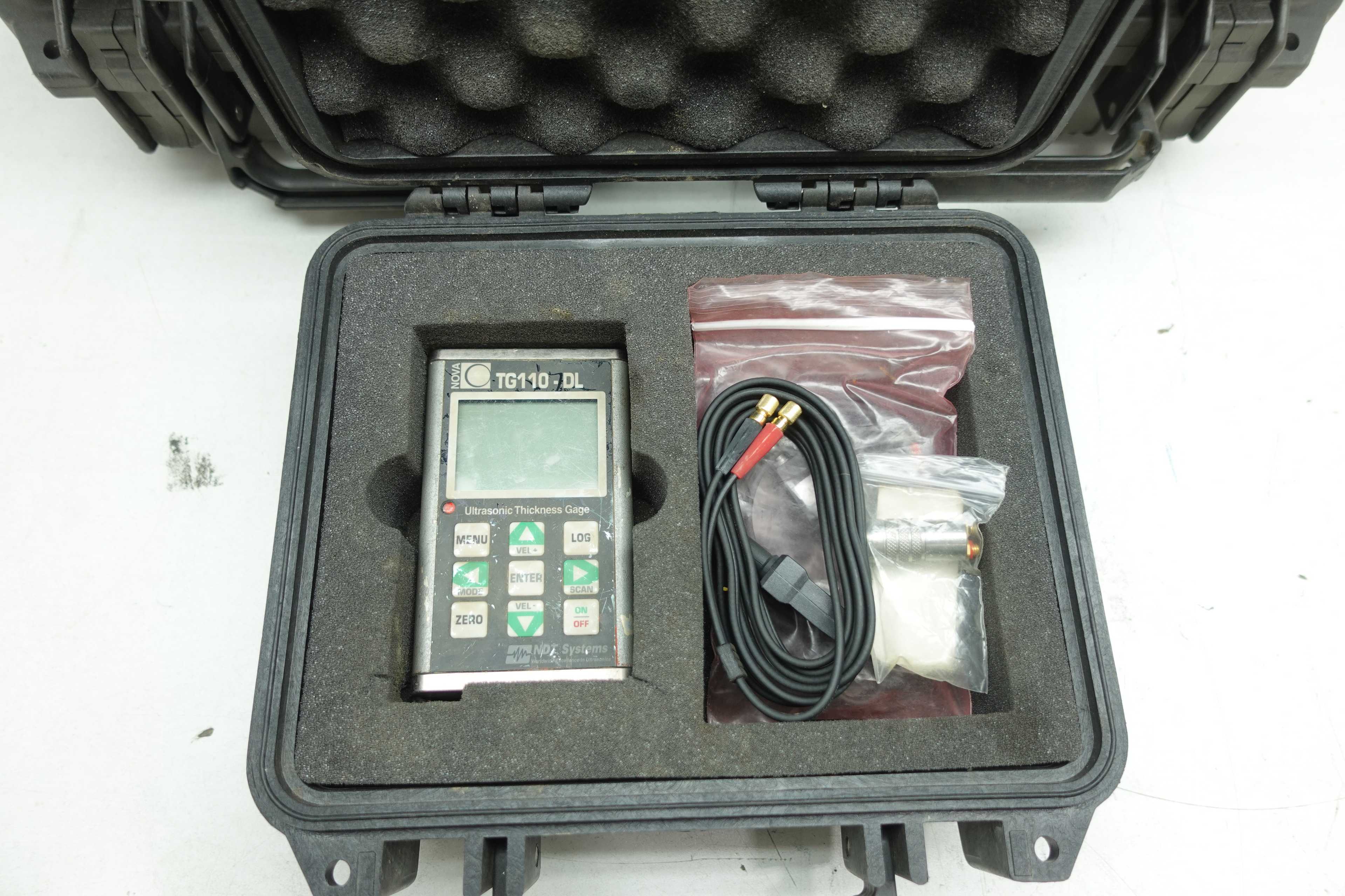 SKU 1761753 - LOT OF 6 NDT SYSTEMS TG110-DL ULTRASONIC THICKNESS GAUGES - ULTRASONIC THICKNESS GAUGES
