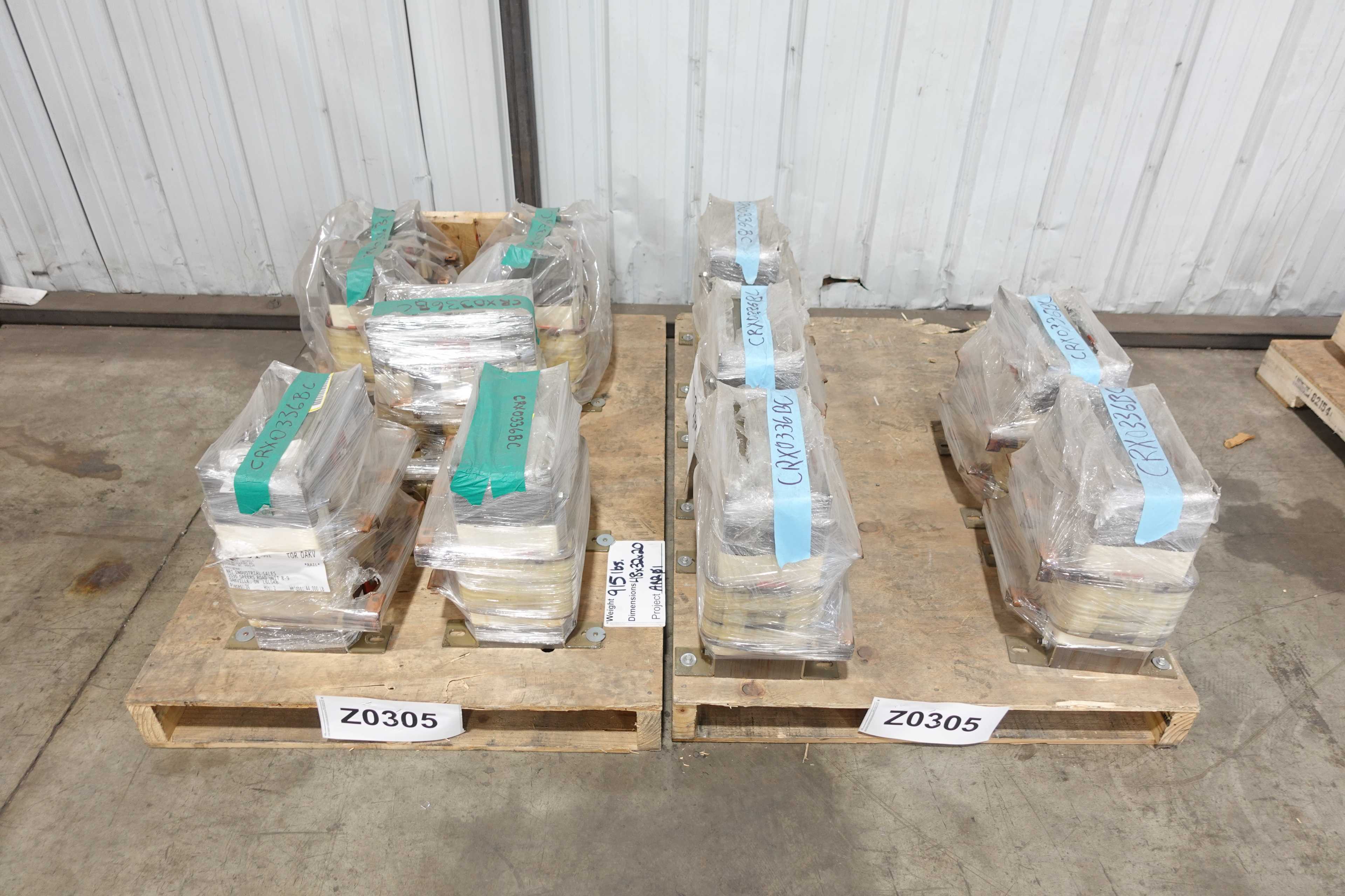 LOT OF 10 HPS CRX0336BC THREE PHASE LINE REACTORS