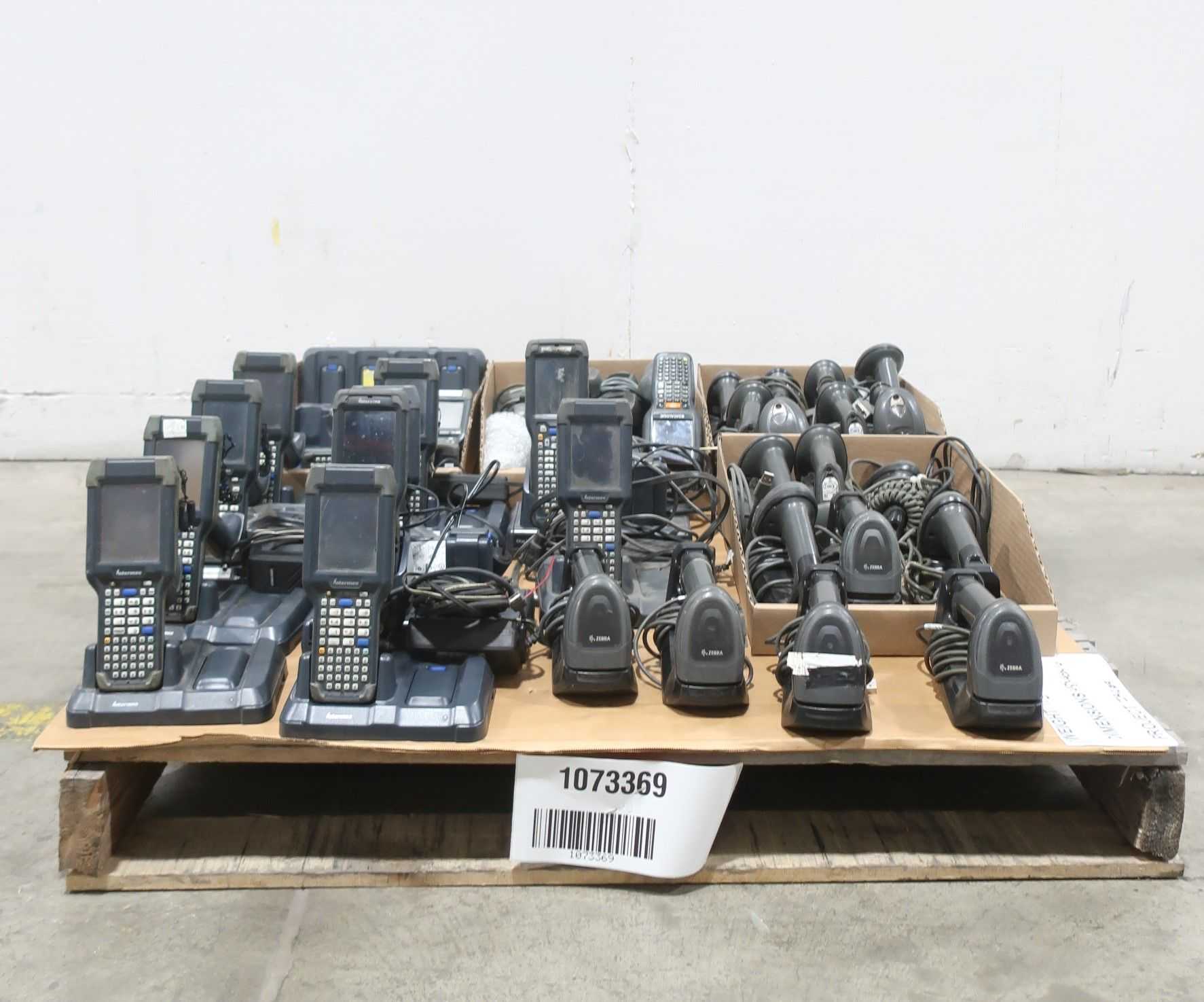 SKU 1073369 - 1 PALLET OF ASSORTED SCANNERS AND ACCESSORIES