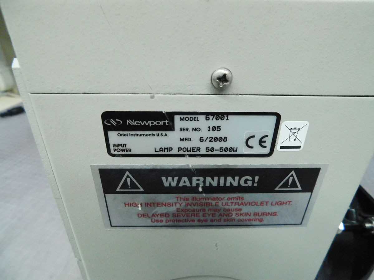 NEWPORT 67001 UV SOURCE, 75W LAMP POWER, 120 VAC, F/1.5 CONDENSER, 185-400 NM UV RANGE - LIGHTING