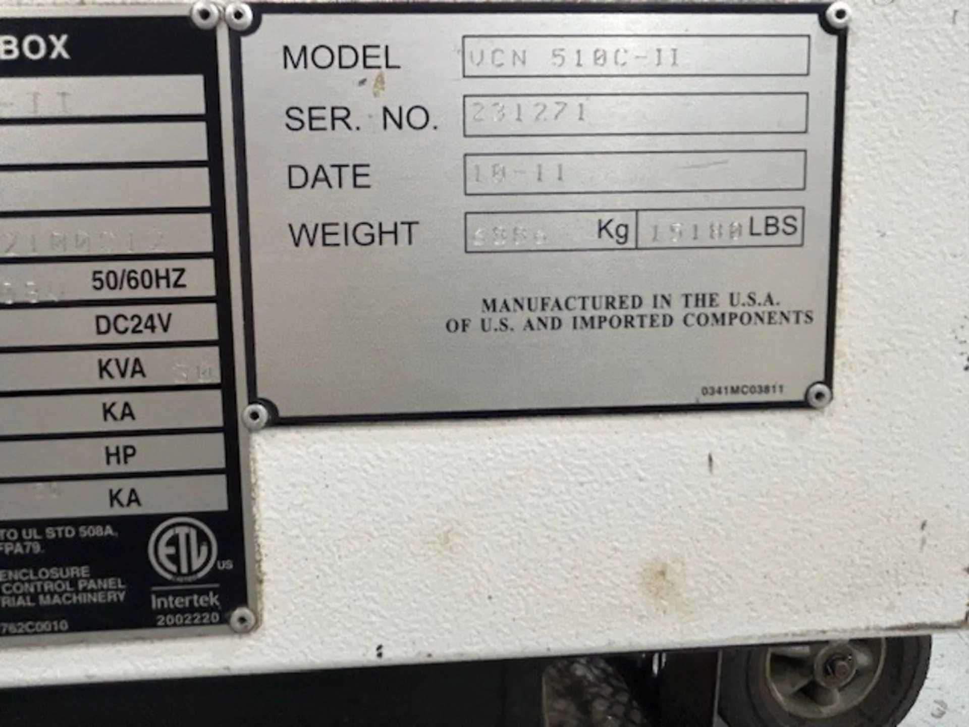 2011 MAZAK NEXUS 510C-II 4-AXIS VMC, CAT 40/12000 RPM, X41.3 Y20 Z20 - VERTICAL MACHINING CENTERS