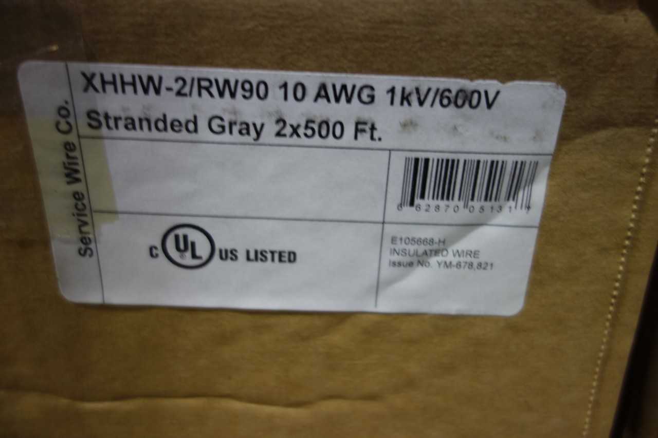 SKU 1075566 - PALLET OF SERVICE WIRE CO E105668-H 10AWG 500FT 600V-AC WIRE - ELECTRICAL WIRE