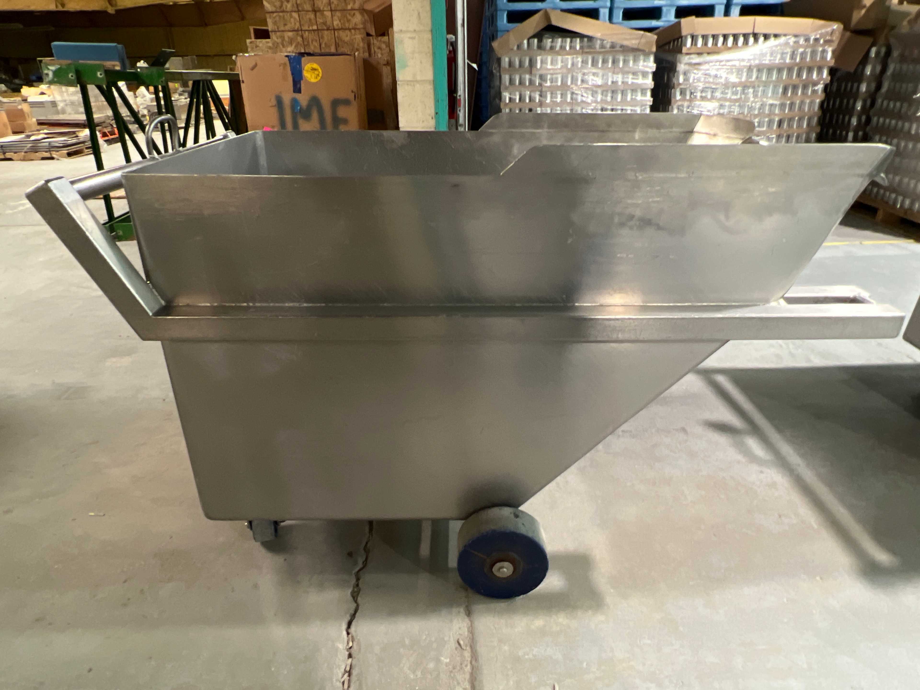 Stainless Steel Dump Cart Hopper - ROLLING CARTS