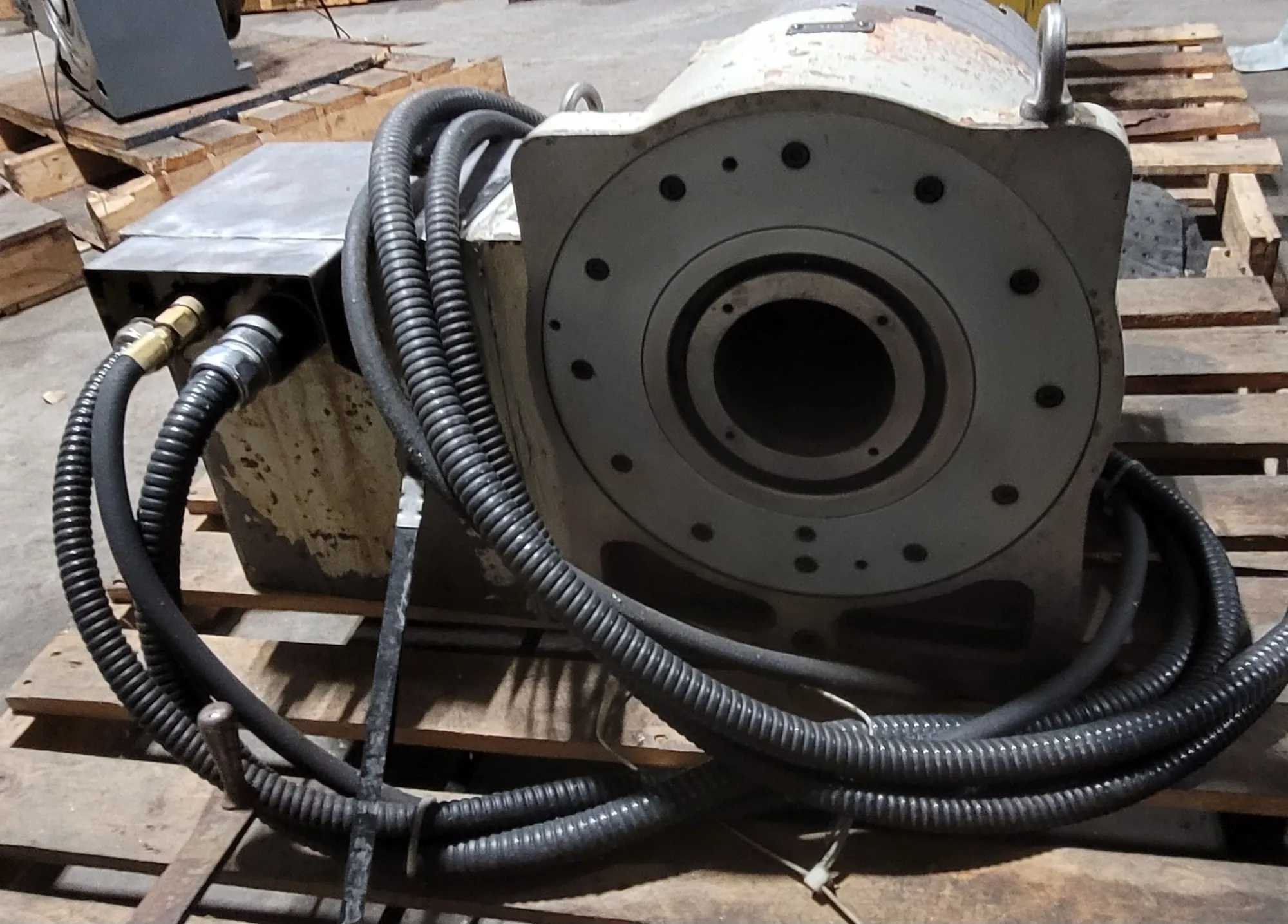 YUASA DMNC-32001 ROTARY TABLE, 12.6 INCH TABLE, 36 RPM, 550 LBS LOAD, 12 INCH 4-JAW CHUCK - ROTARY TABLES