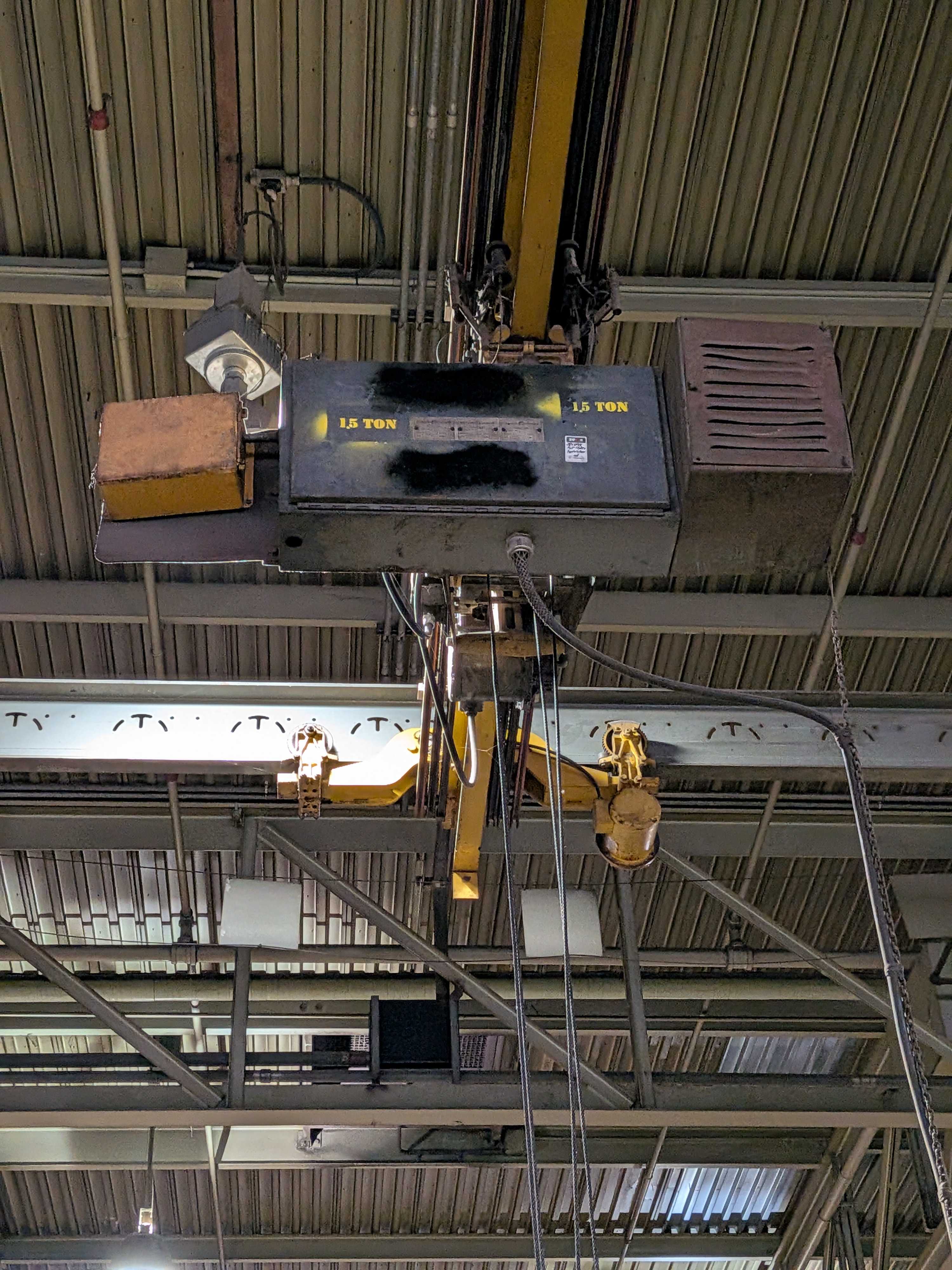 1970 Cleveland 1.5 Ton Bridge Crane - Rails Not Included - BRIDGE CRANE