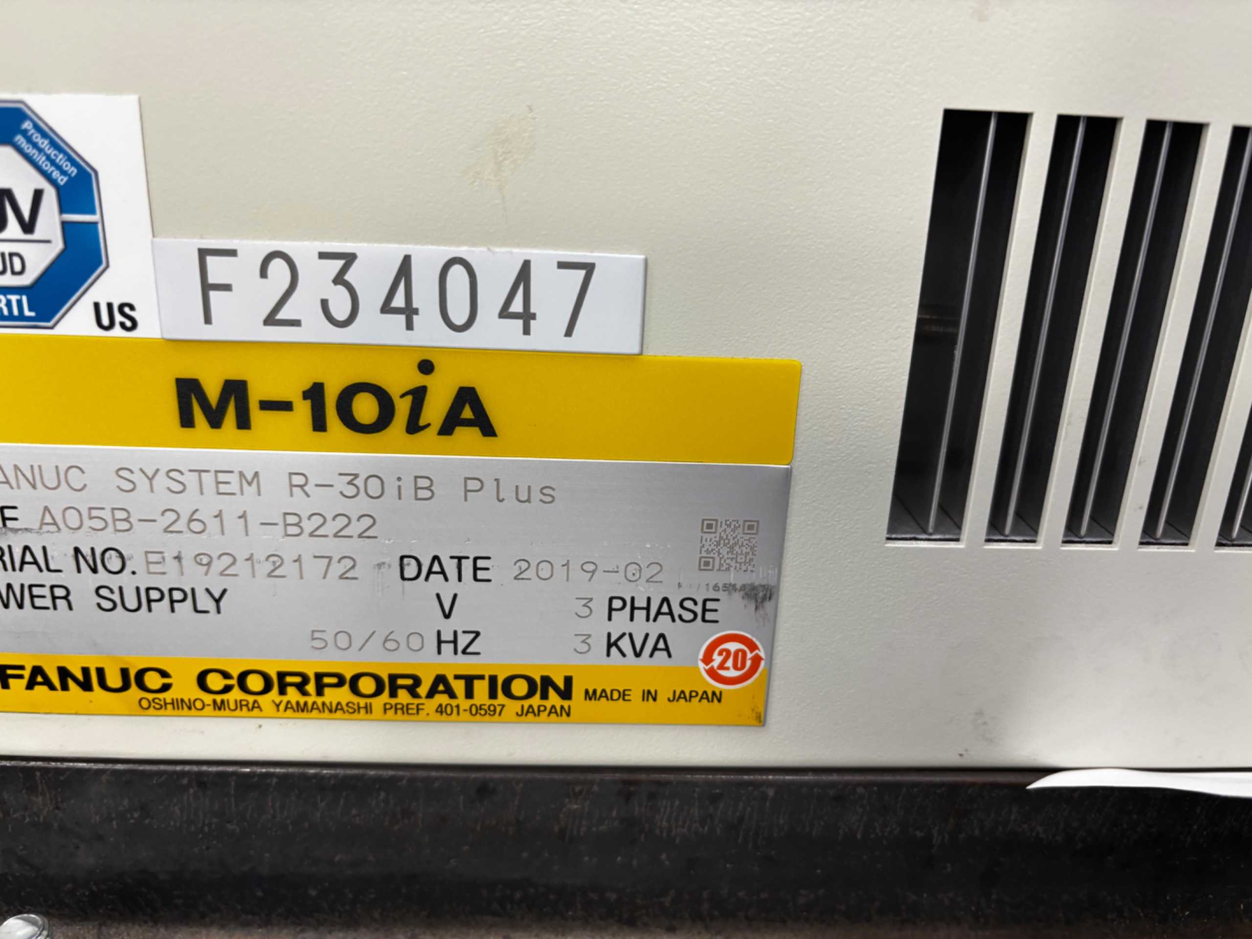 2019 FANUC M-10IA-10MS ROBOT & CONTROLLER ASSEMBLY - ARTICULATED ROBOTS