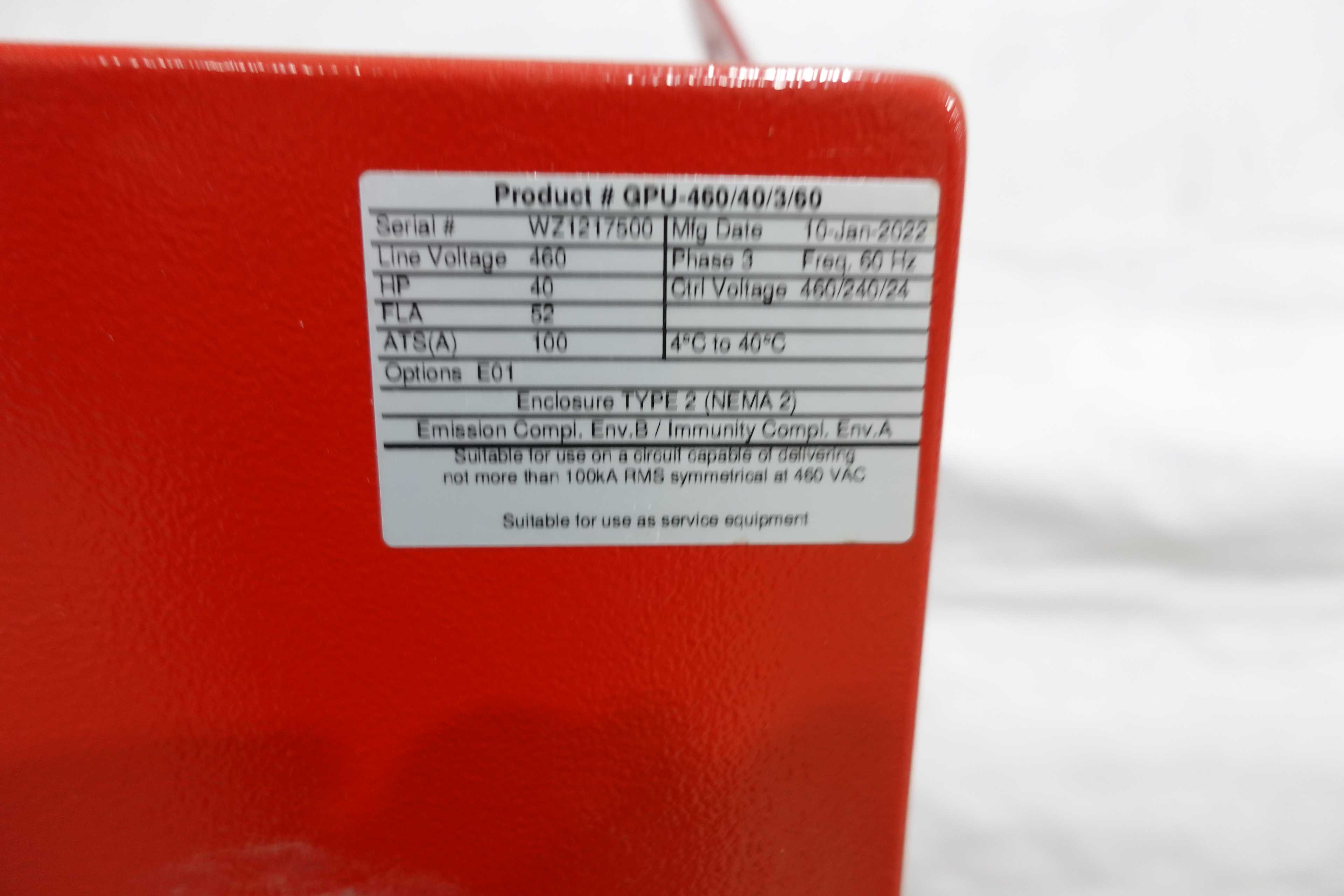 2022 TORNATECH GPU-460/50/3/60 ELECTRIC FIRE PUMP CONTROLLER - CONTROL CABINETS