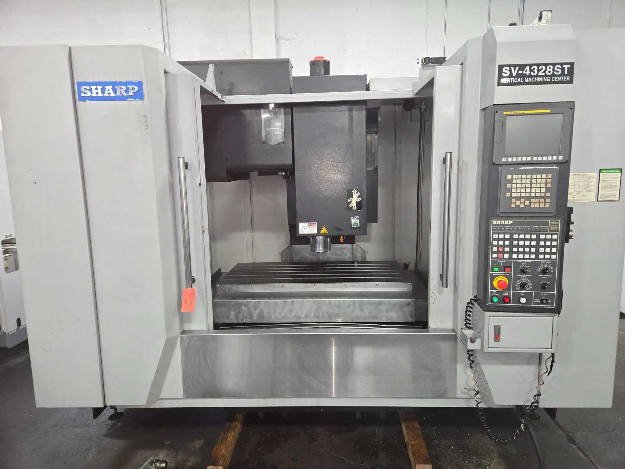 2014 SHARP SV-4328ST VERTICAL MACHINING CENTER, 43.3" X, 27.56" Y, 24" Z TRAVEL, 10,000 RPM - VERTICAL MACHINING CENTERS